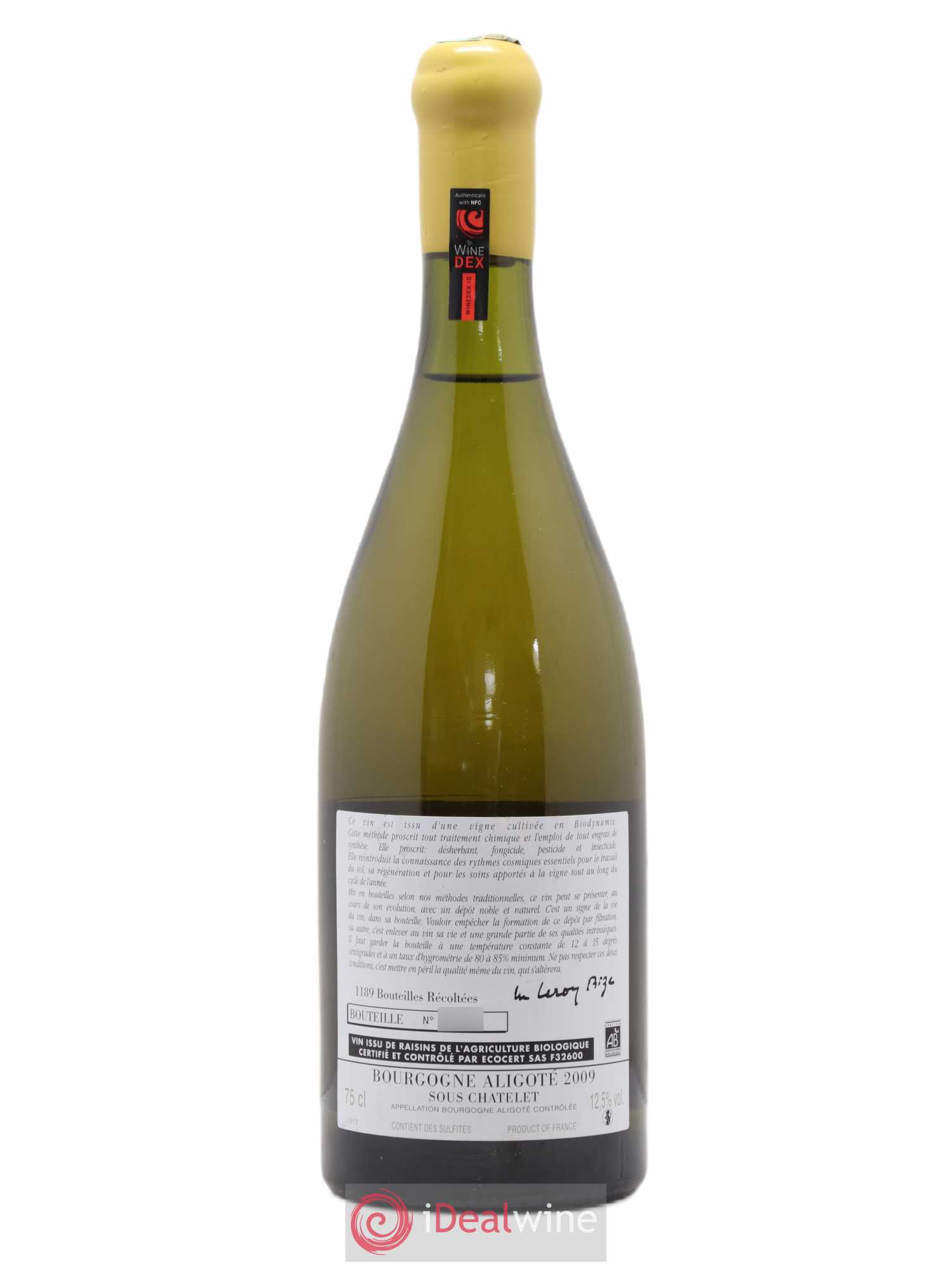 Bourgogne Aligoté Sous Chatelet d'Auvenay (Domaine) 2009 - Lot de 1 bouteille - 1