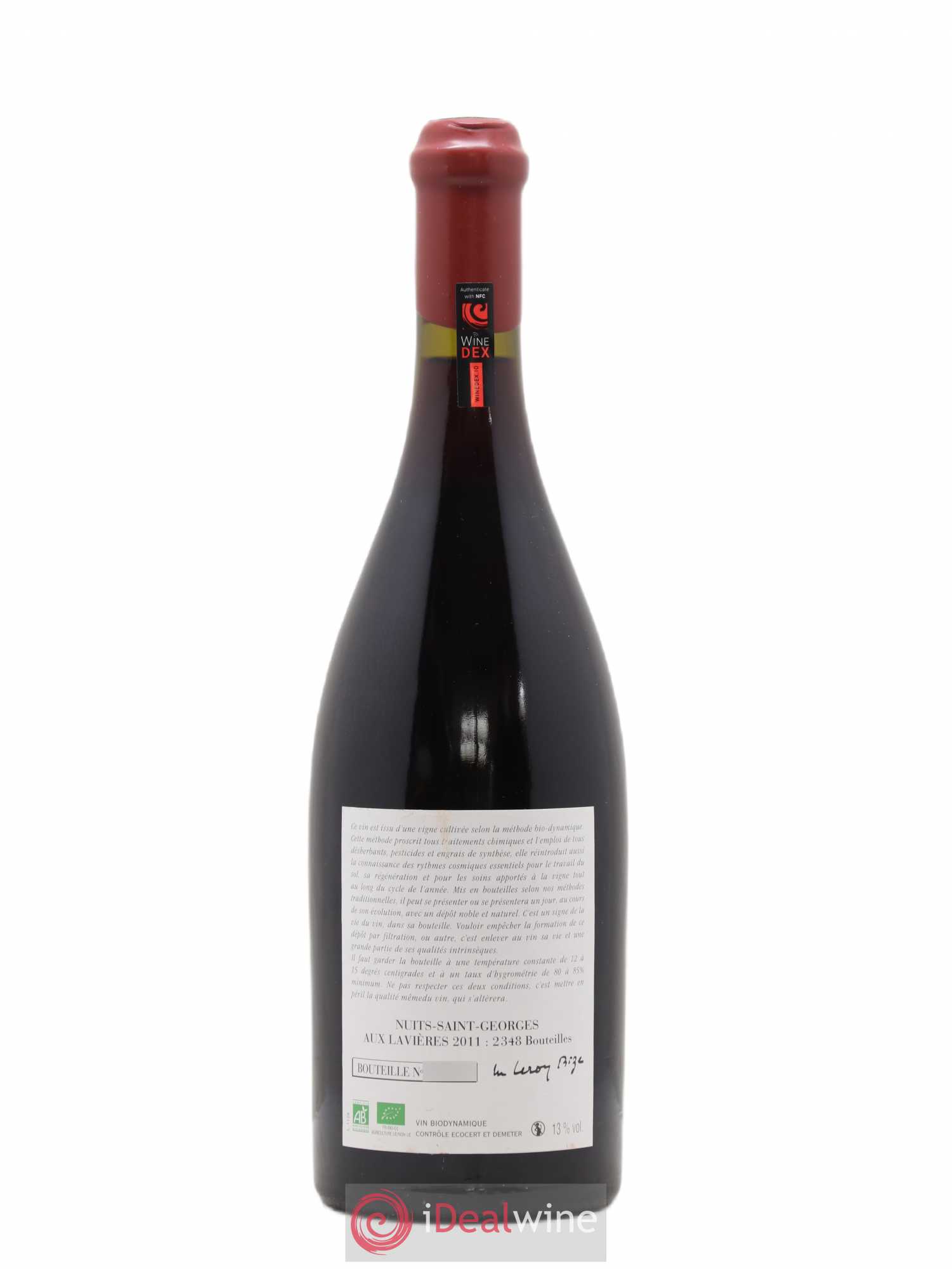 Nuits-Saint-Georges Aux Lavières Leroy (Domaine) 2011 - Lot de 1 bouteille - 1