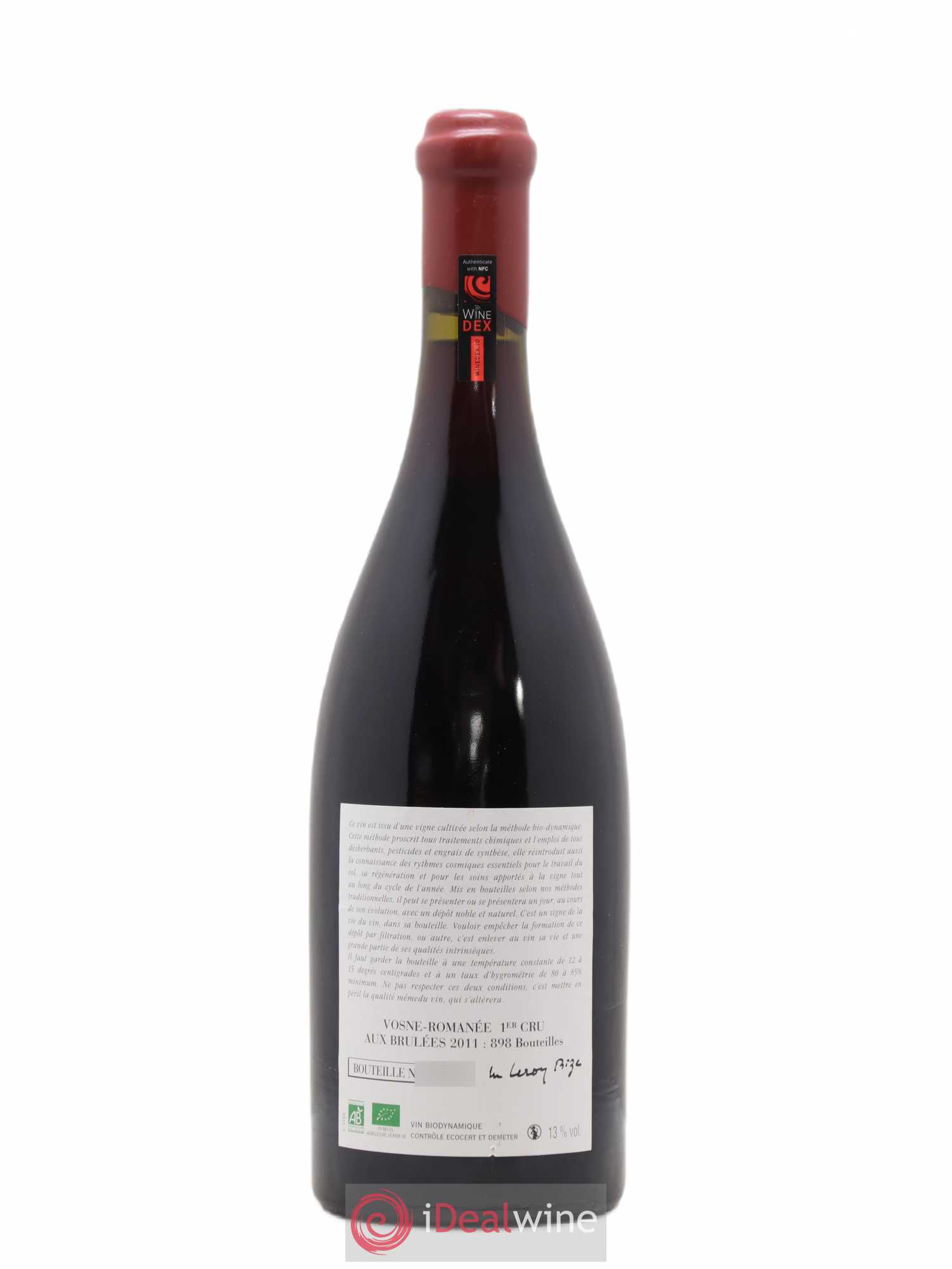 Vosne-Romanée 1er Cru Aux Brûlées Leroy (Domaine) 2011 - Lot de 1 bouteille - 1