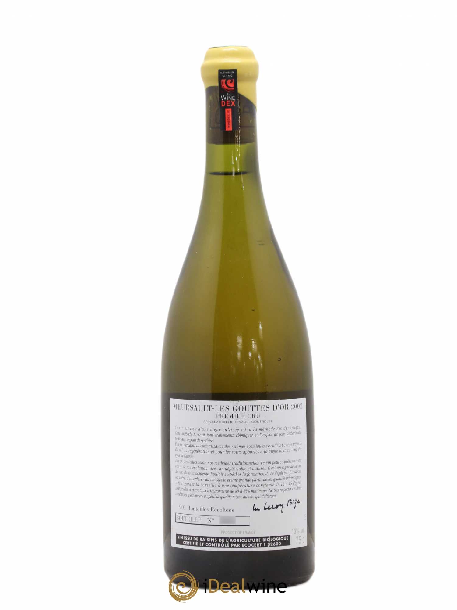 Meursault 1er Cru Les Gouttes d'Or d'Auvenay (Domaine) 2002 - Lot de 1 bouteille - 1