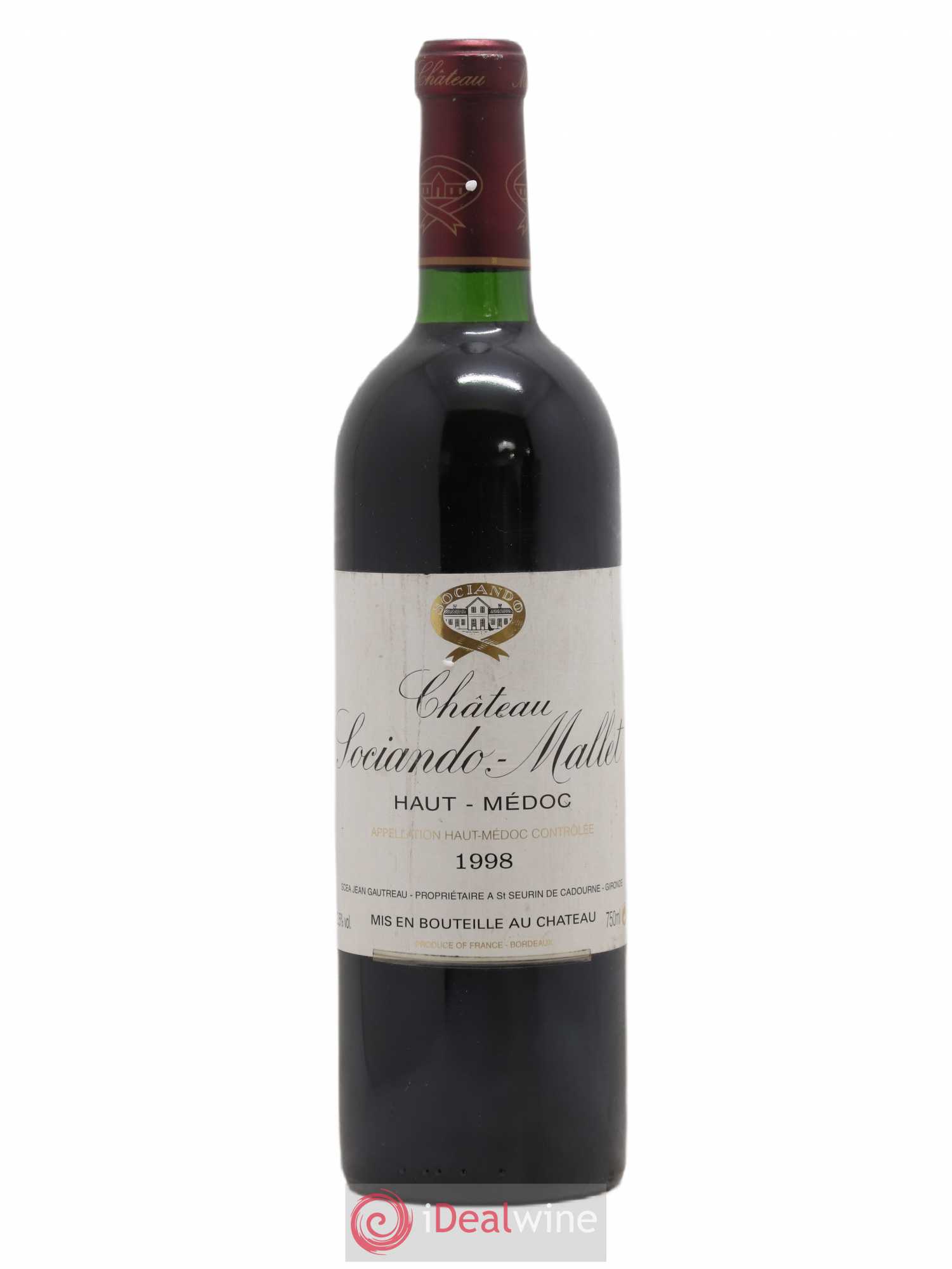 Château Sociando Mallet (sans prix de réserve) 1998 - Lot de 1 bouteille - 0