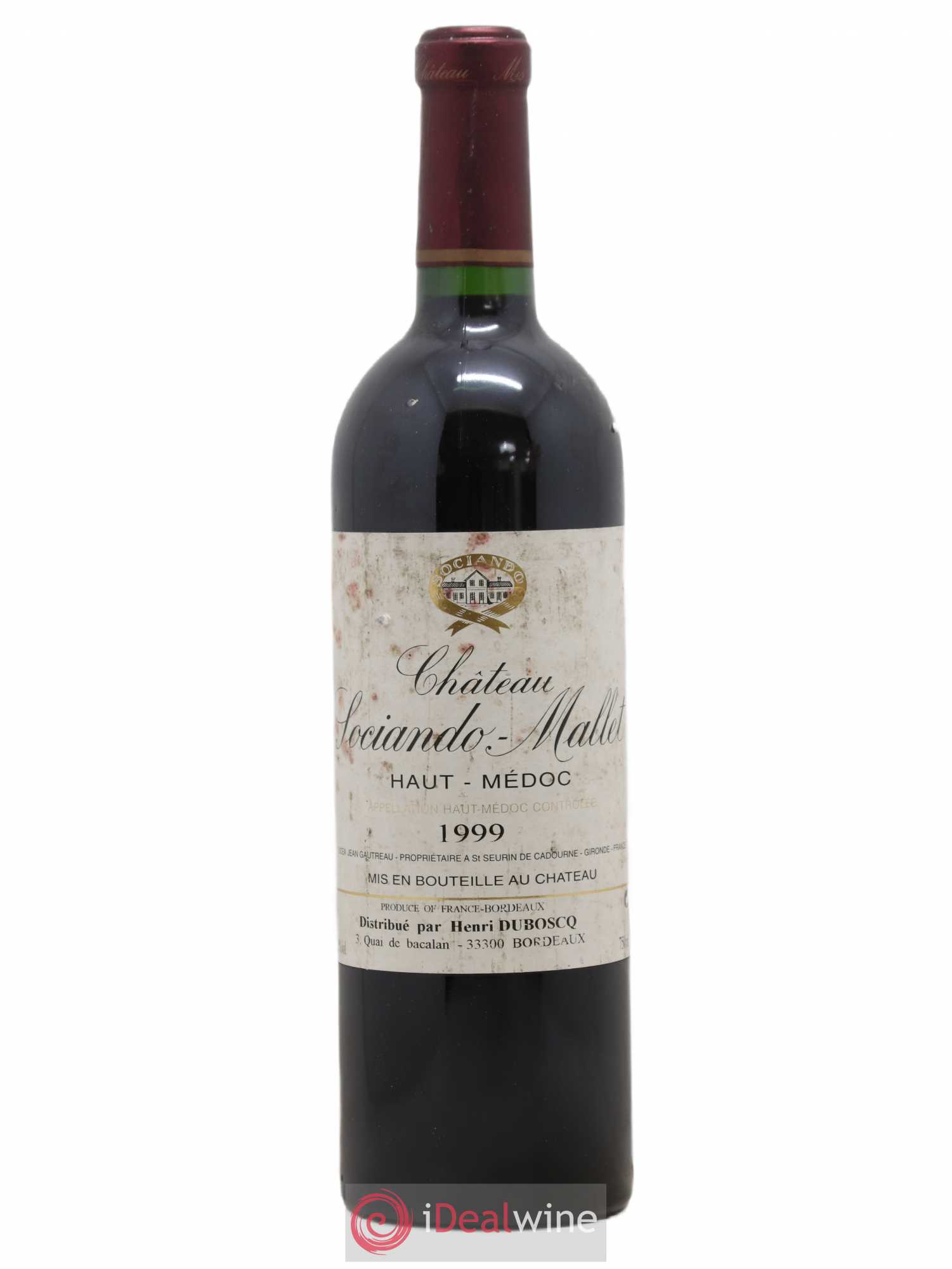 Château Sociando Mallet 1999 - Lot de 1 bouteille - 0