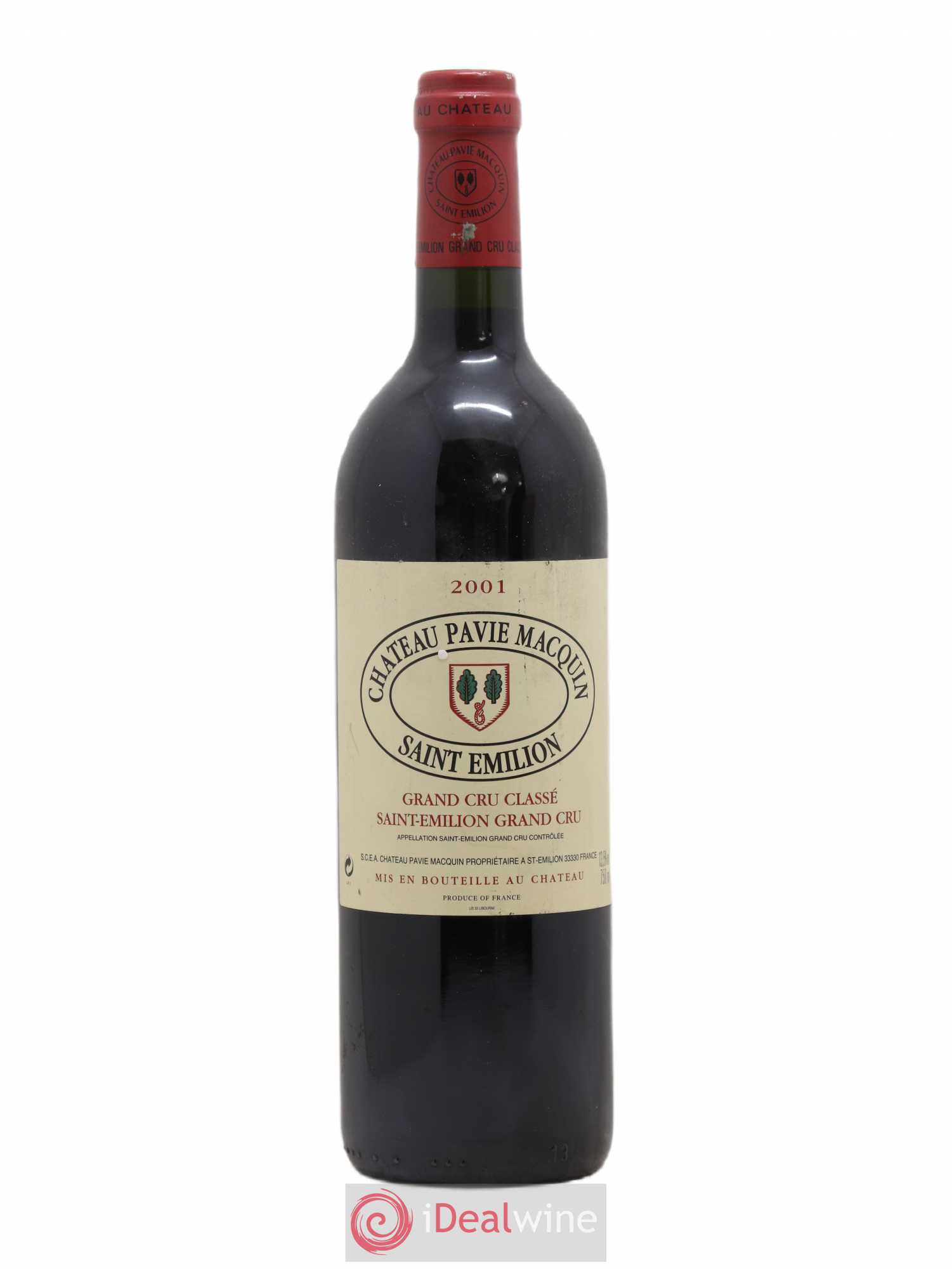Château Pavie Macquin 1er Grand Cru Classé B 2001 - Lot de 1 bouteille - 0