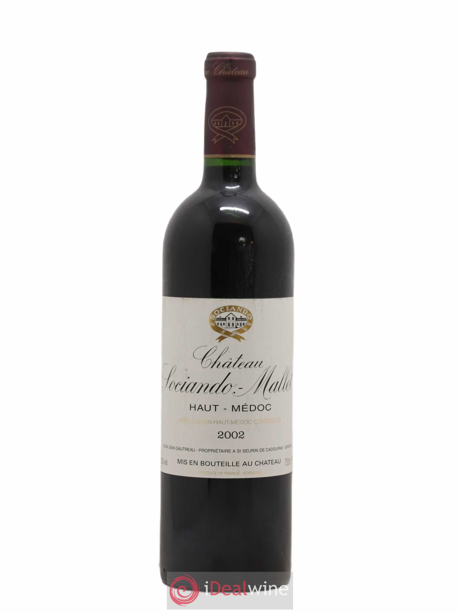 Château Sociando Mallet (sans prix de réserve) 2002 - Lot de 1 bouteille - 0