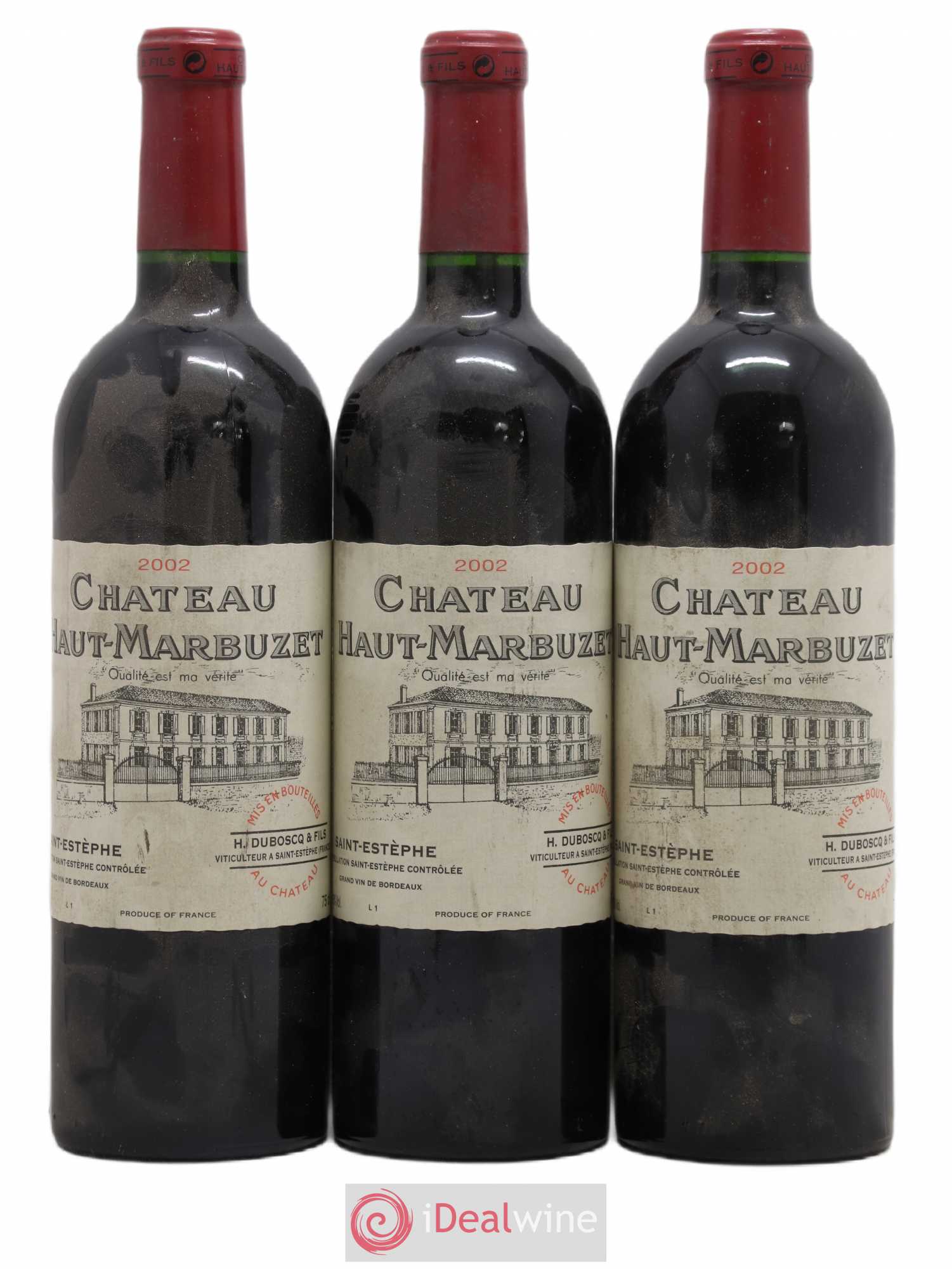 Château Haut Marbuzet 2002 - Lot de 3 bouteilles - 0
