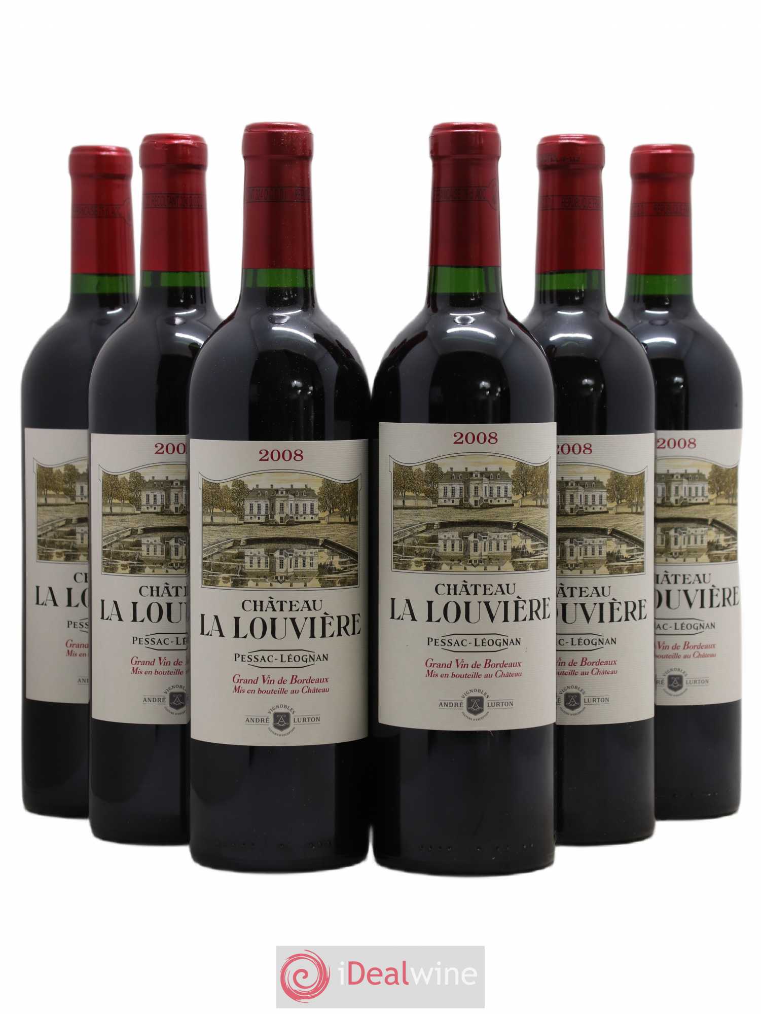 Château la Louvière 2008 - Lot de 6 bouteilles - 0