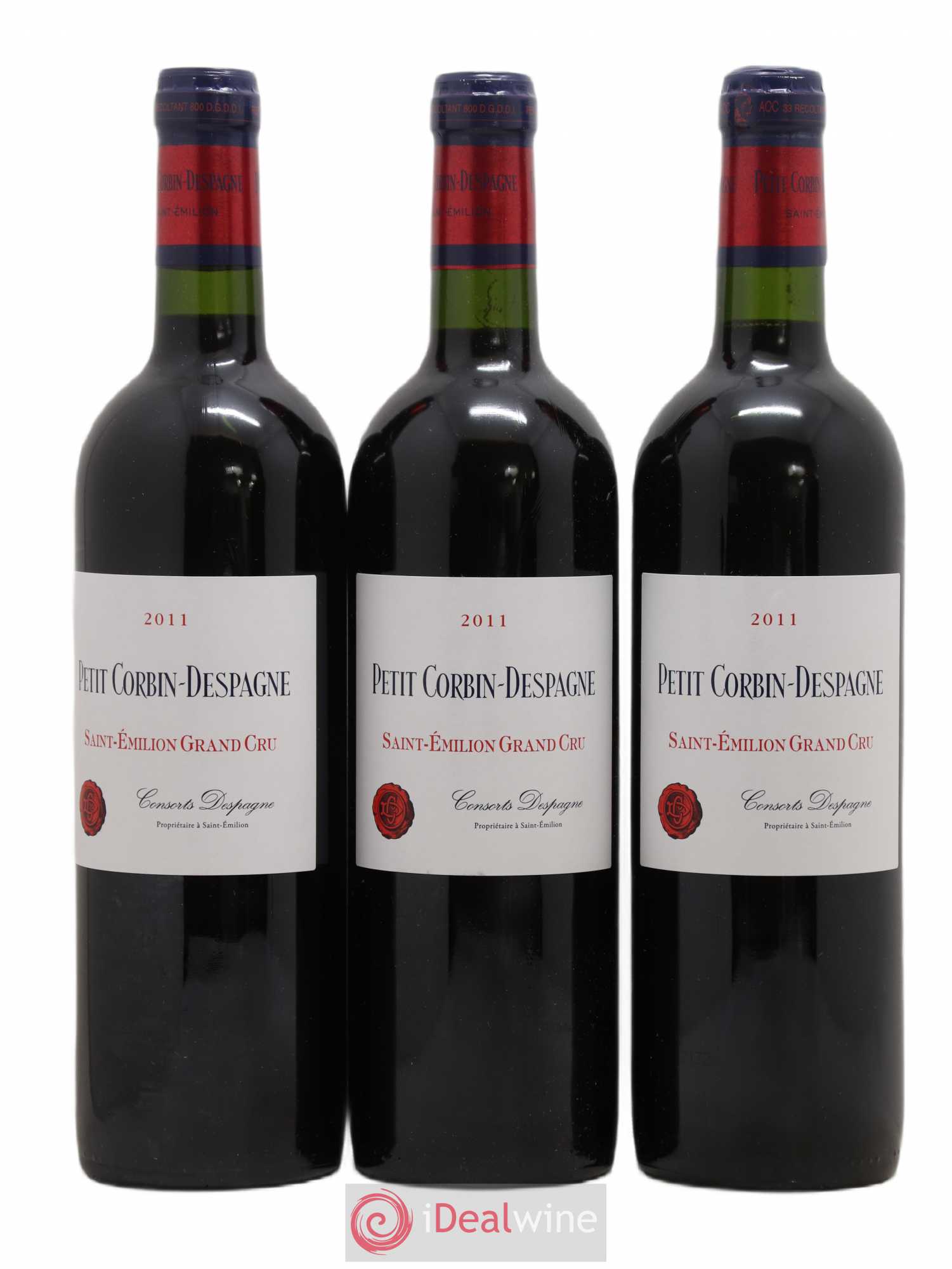 Petit Corbin Despagne Second Vin 2011 - Lot de 3 bouteilles - 0