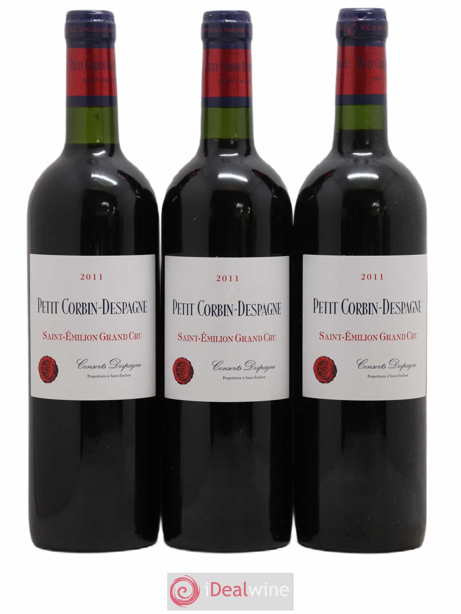 Petit Corbin Despagne Second Vin 2011 - Lot de 3 bouteilles - 0