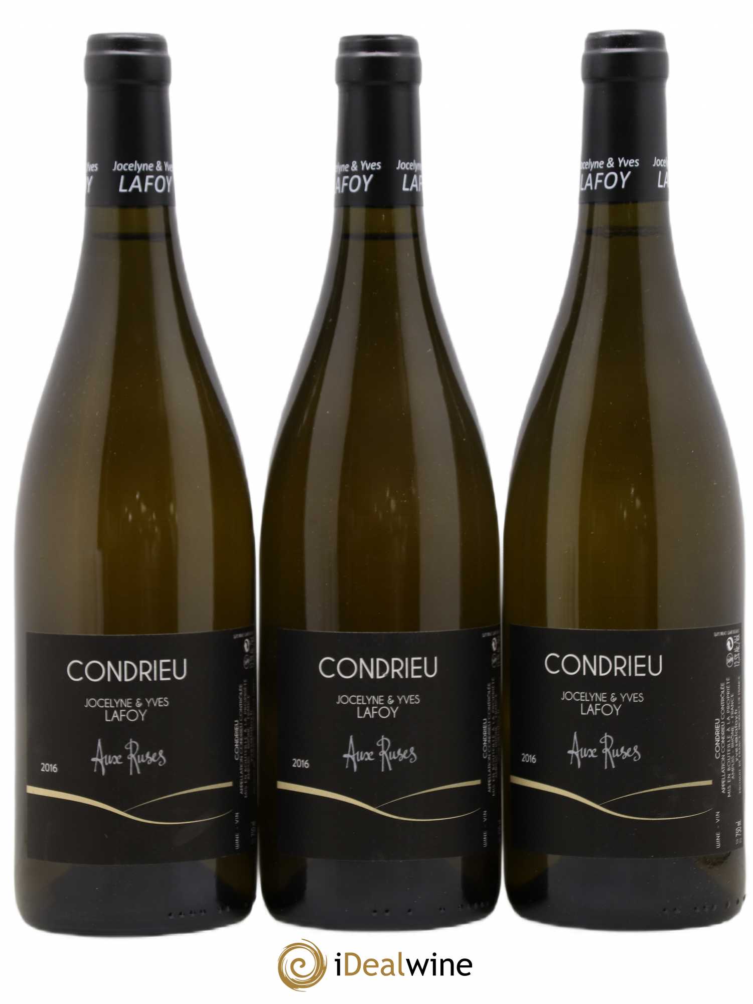 Condrieu Aux Rises Domaine Jocelyne et Yves Lafoy 2016 - Posten von 3 Flaschen - 0