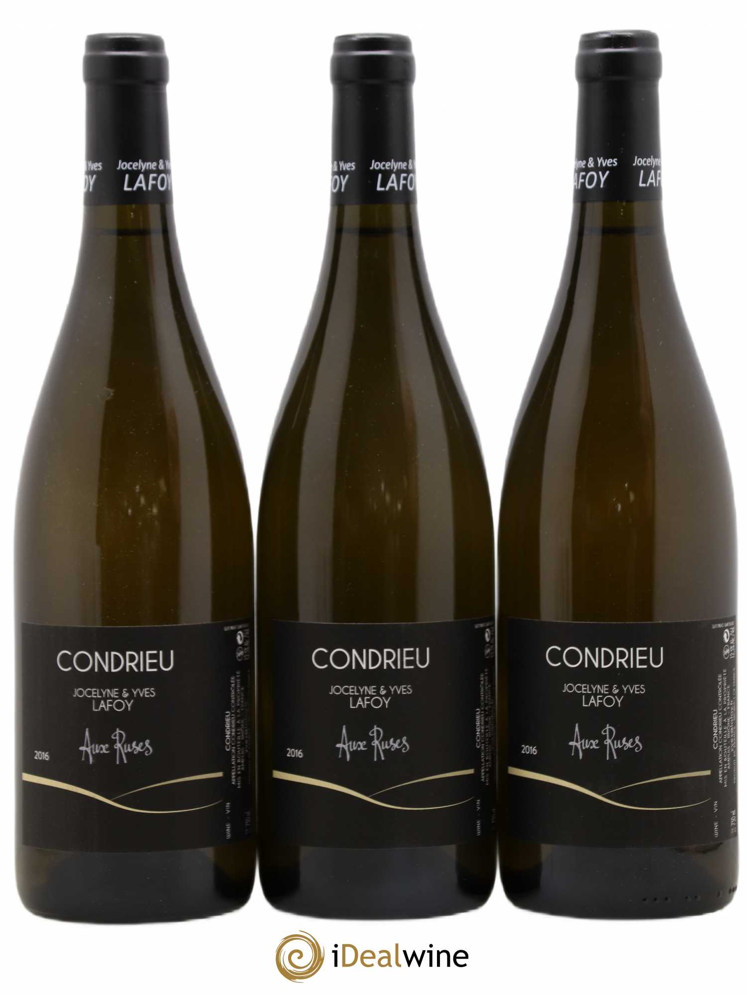 Condrieu Aux Rises Domaine Jocelyne et Yves Lafoy 2016 - Posten von 3 Flaschen - 0