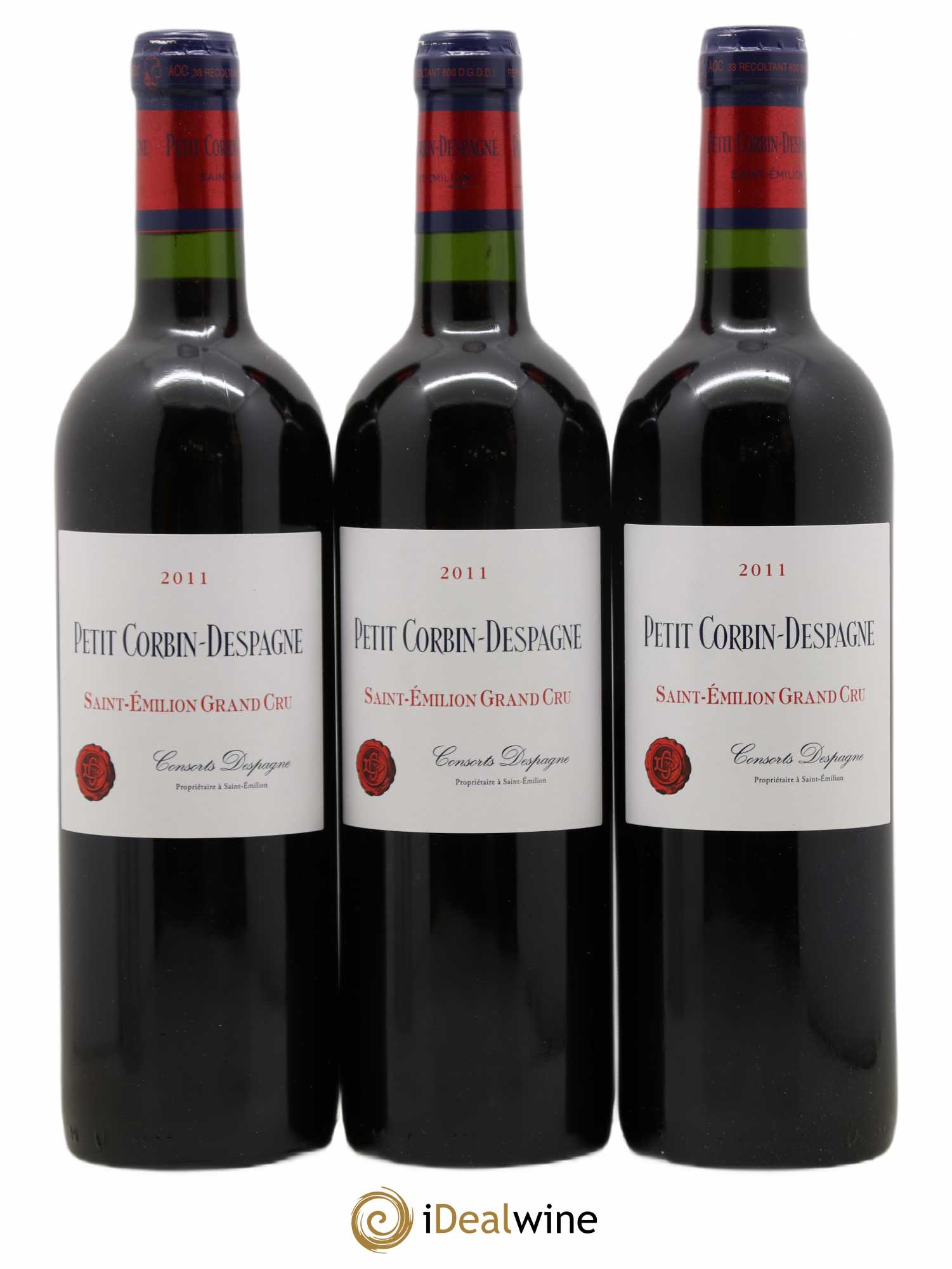 Petit Corbin Despagne Second Vin 2011 - Lot de 3 bouteilles - 0