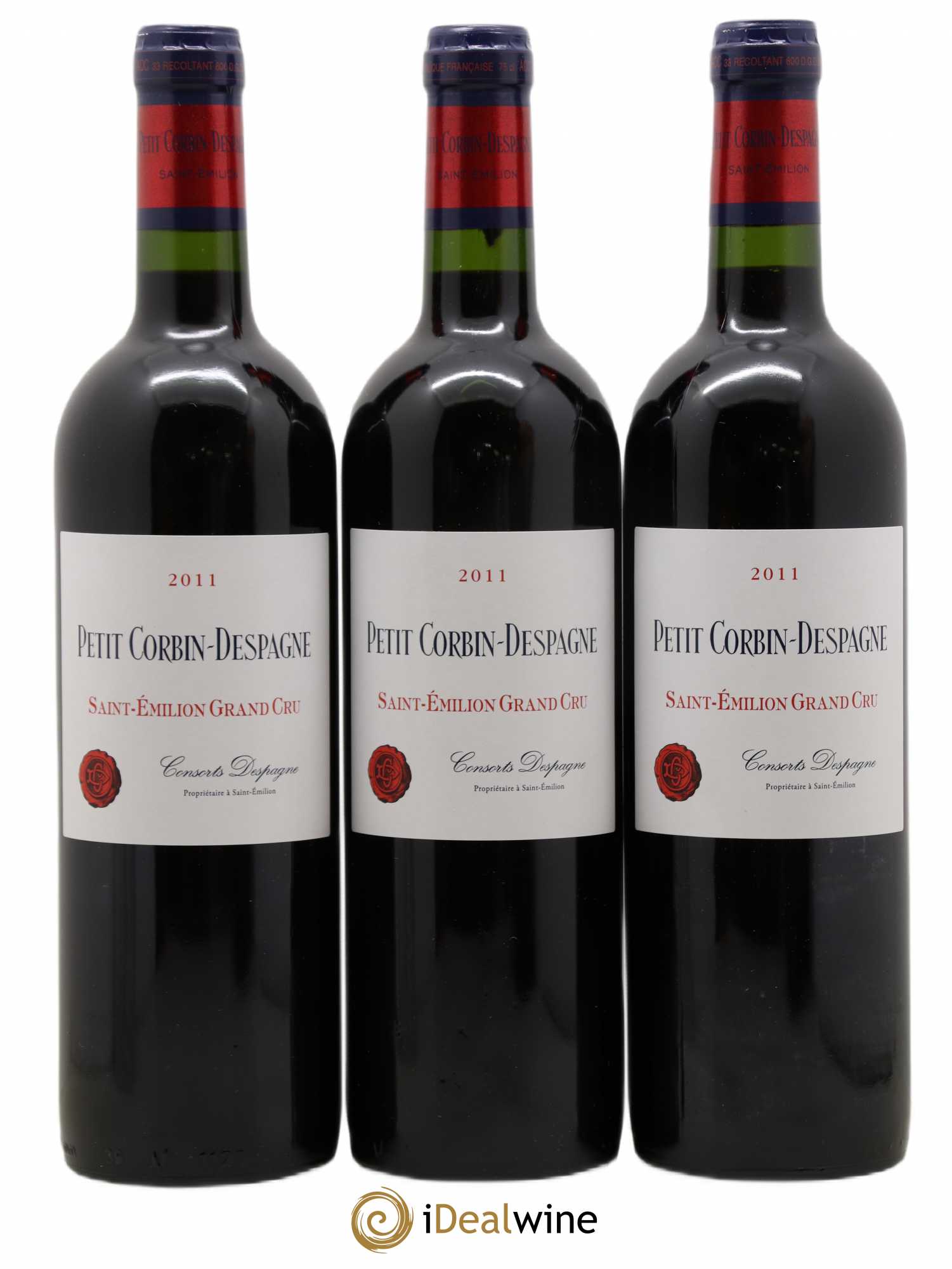 Petit Corbin Despagne Second Vin 2011 - Lot de 3 bouteilles - 0