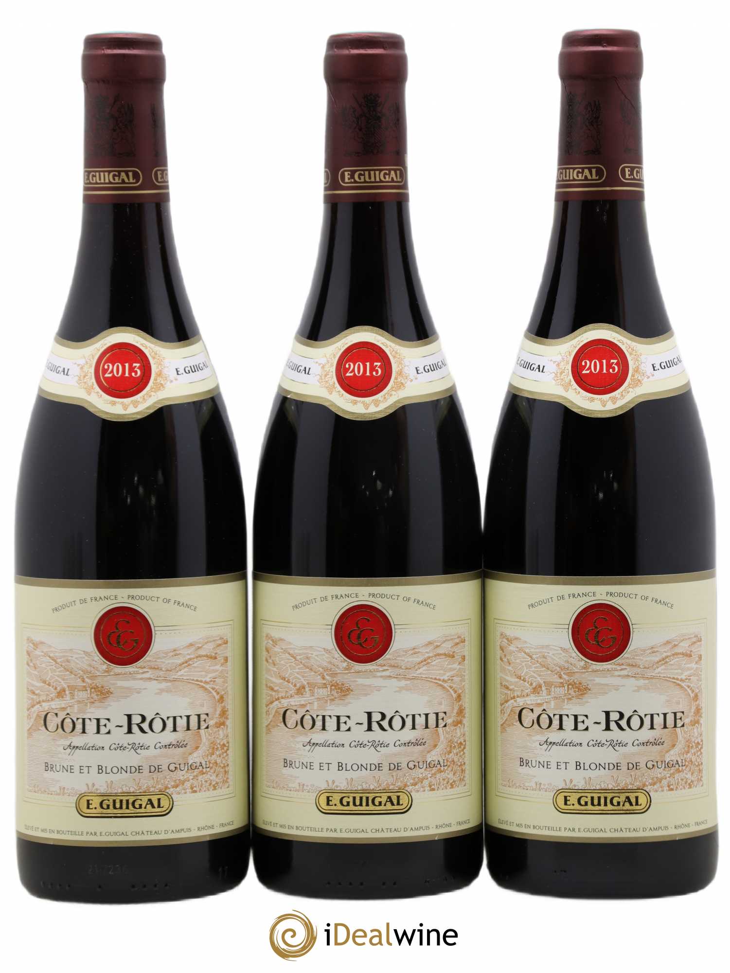 Côte-Rôtie Côtes Brune et Blonde Guigal 2013 - Lot de 3 bouteilles - 0