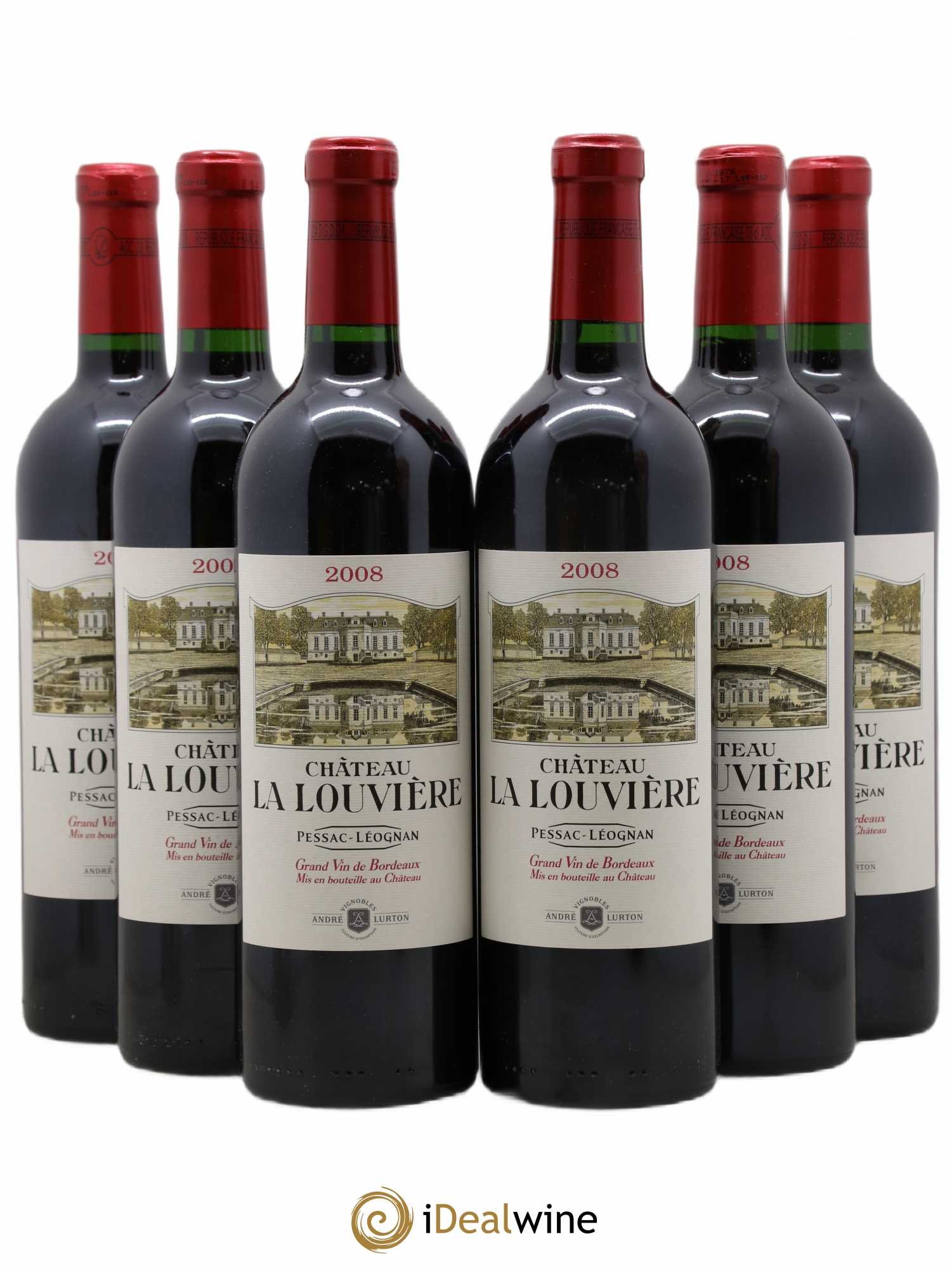 Château la Louvière 2008 - Lot de 6 bouteilles - 0