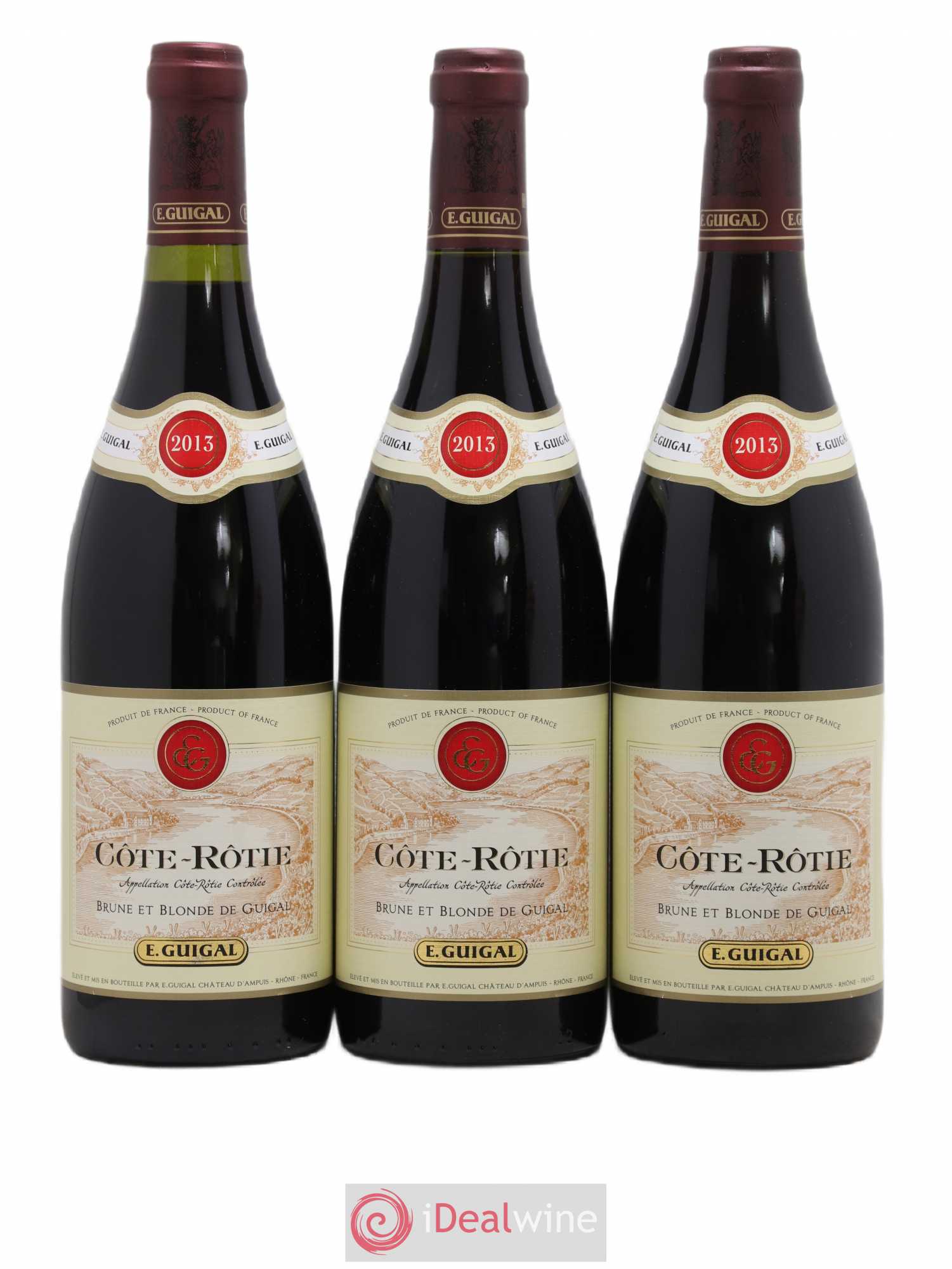 Côte-Rôtie Côtes Brune et Blonde Guigal 2013 - Lot de 3 bouteilles - 0