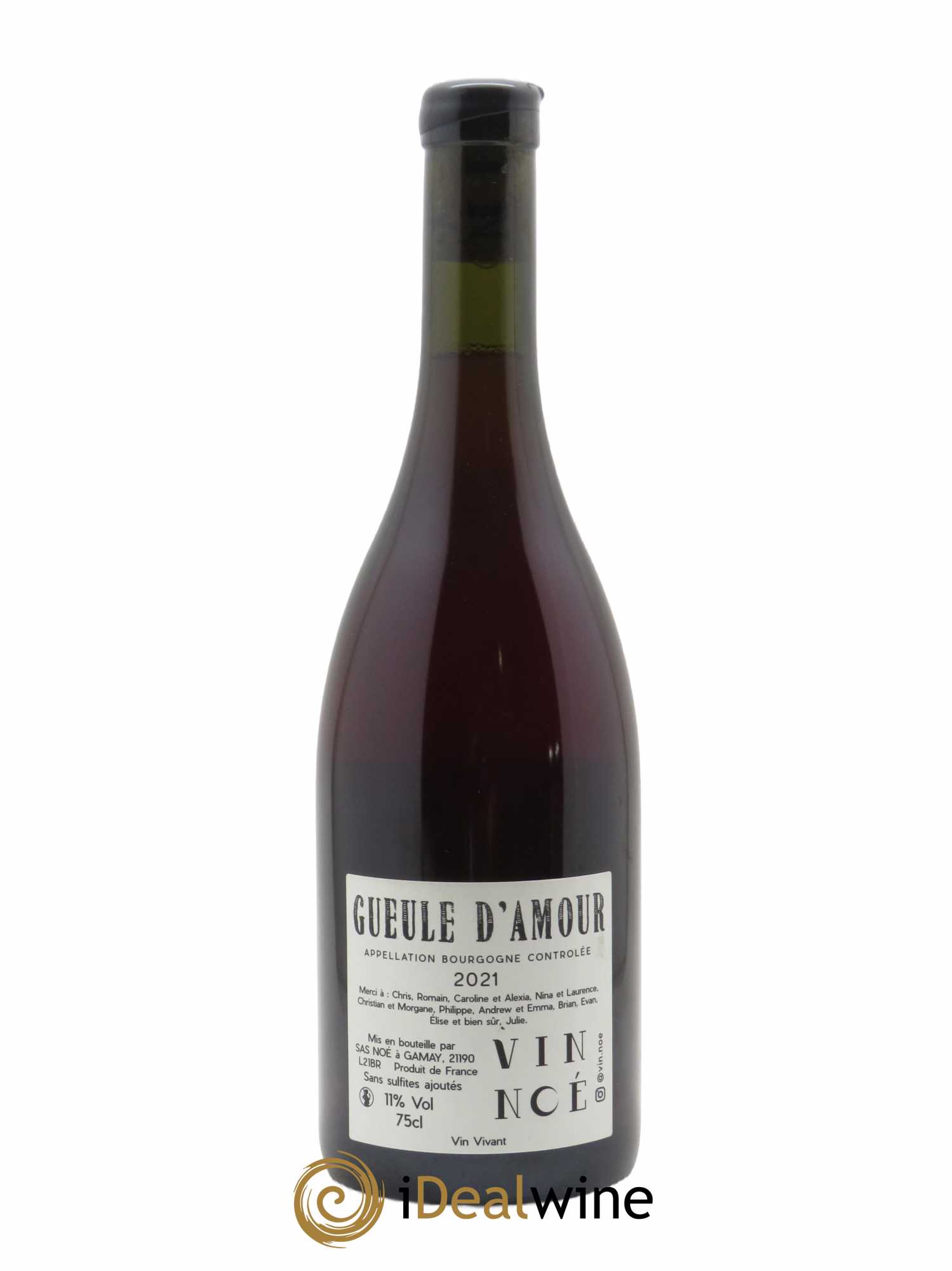 Bourgogne Gueule d'Amour Vin Noé 2021 - Lot of 1 bottle - 1