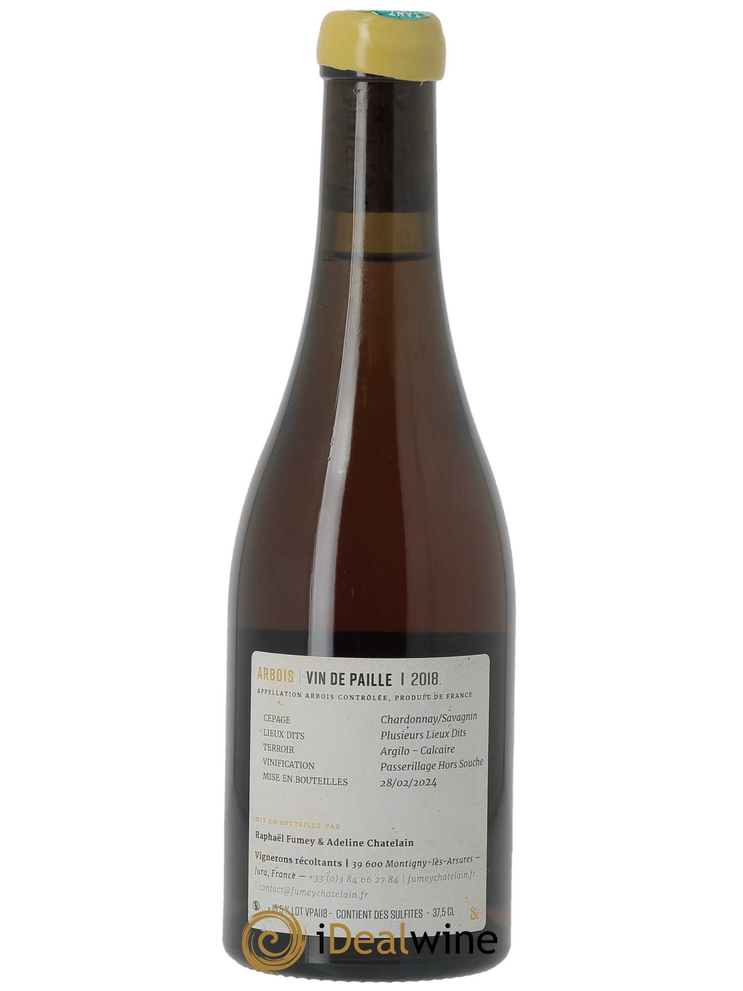 Arbois Vin de Paille Fumey-Chatelain  2018 - Lot of 1 half-bottle - 1