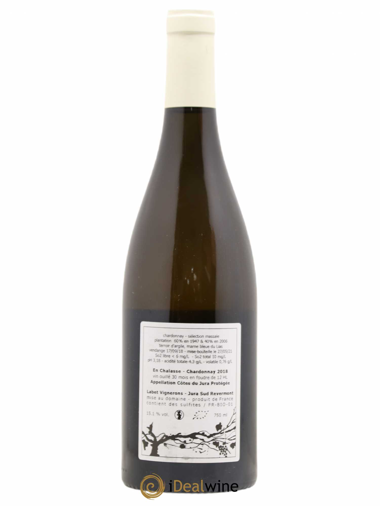 Côtes du Jura Chardonnay En Chalasse Romain - Julien - Charline Labet 2018 - Lot de 1 bouteille - 1