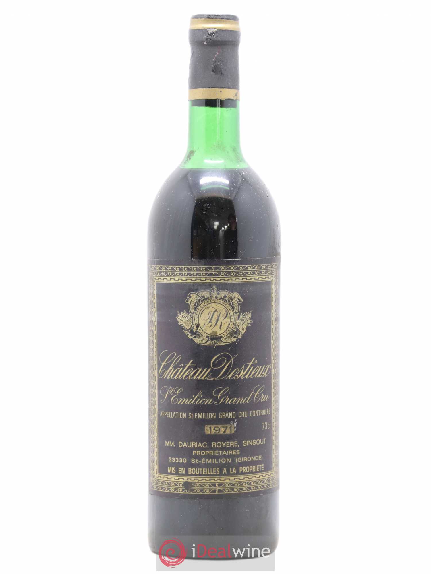 Château Destieux Grand Cru Classé 1971 - Lot de 1 bouteille - 0