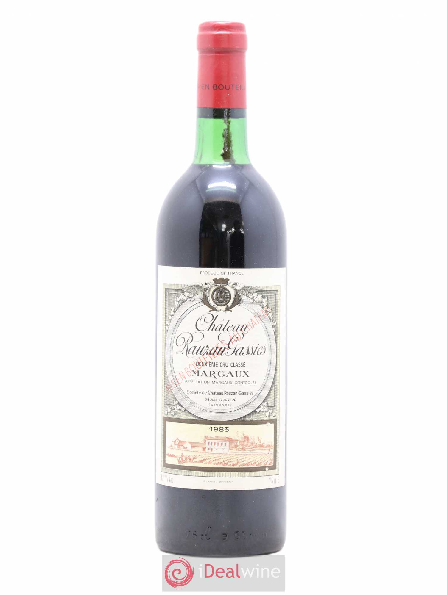 Château Rauzan-Gassies 2ème Grand Cru Classé 1983 - Lot de 1 bouteille - 0