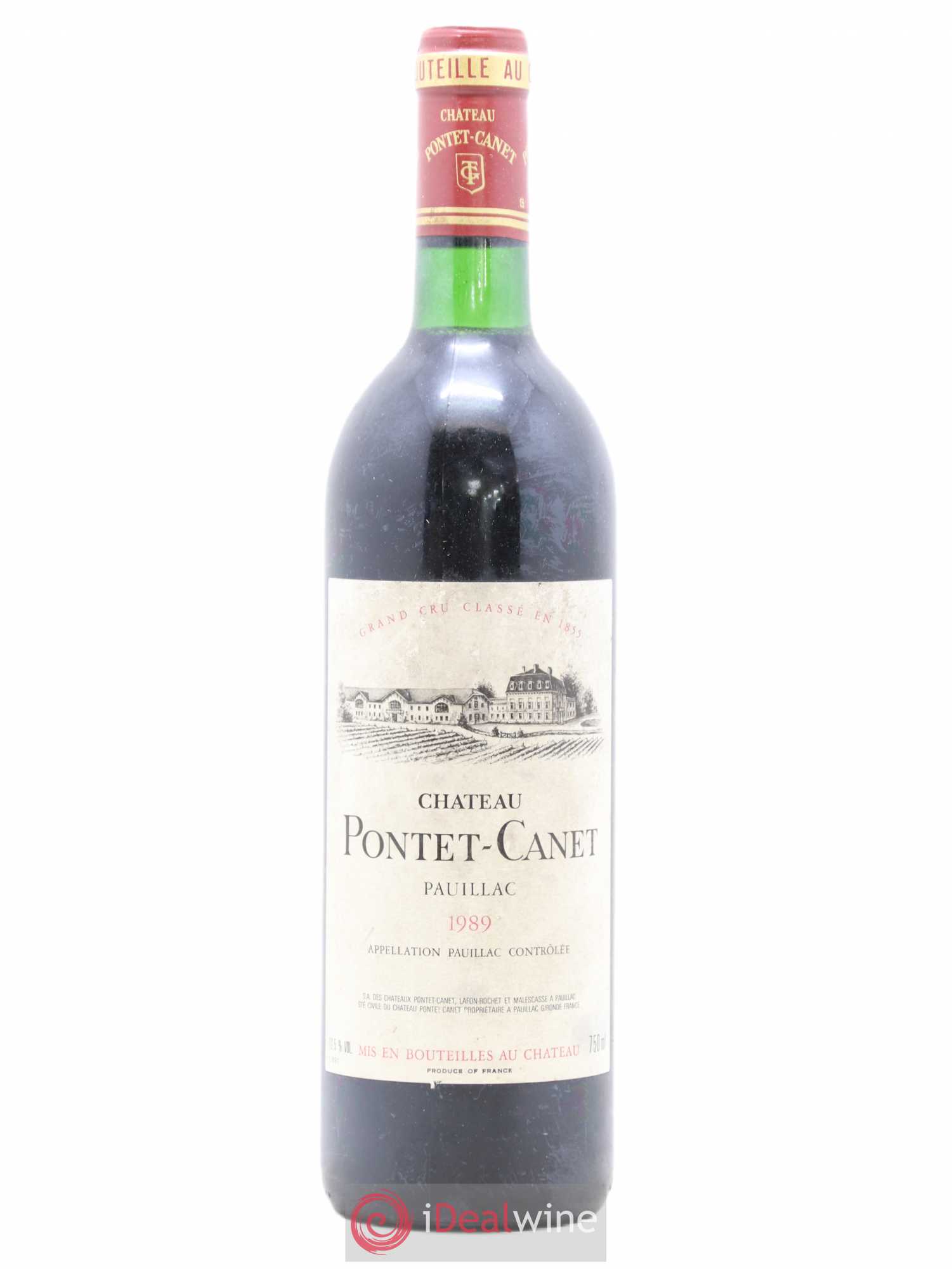 Château Pontet Canet 5ème Grand Cru Classé 1989 - Lot de 1 bouteille - 0