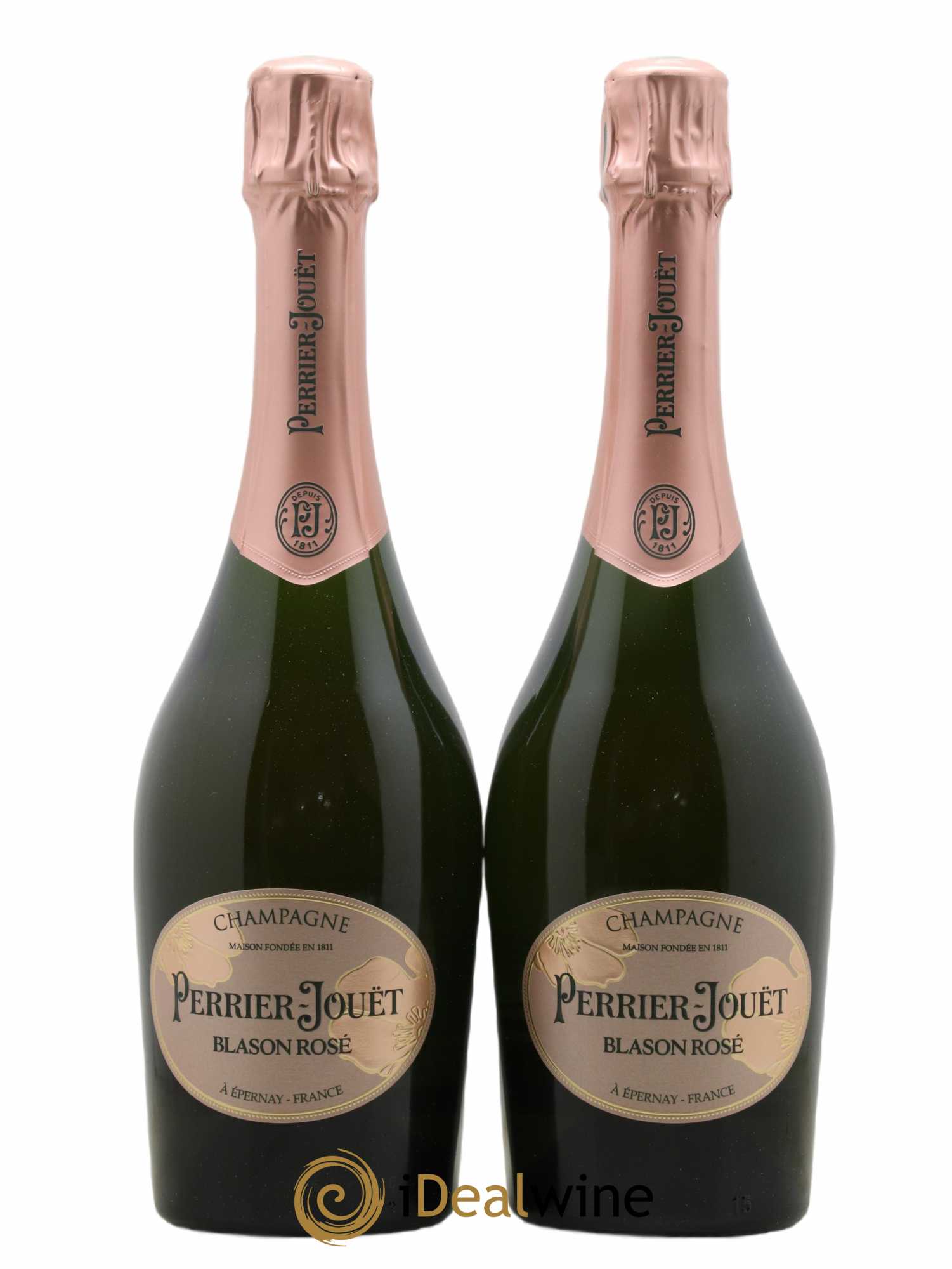 Champagne - Blason Rosé Perrier-Jouët - Posten von 2 Flaschen - 0