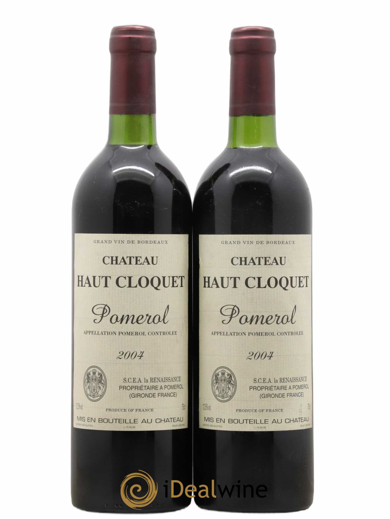 Pomerol Château Haut Cloquet 2004 - Posten von 2 Flaschen - 0