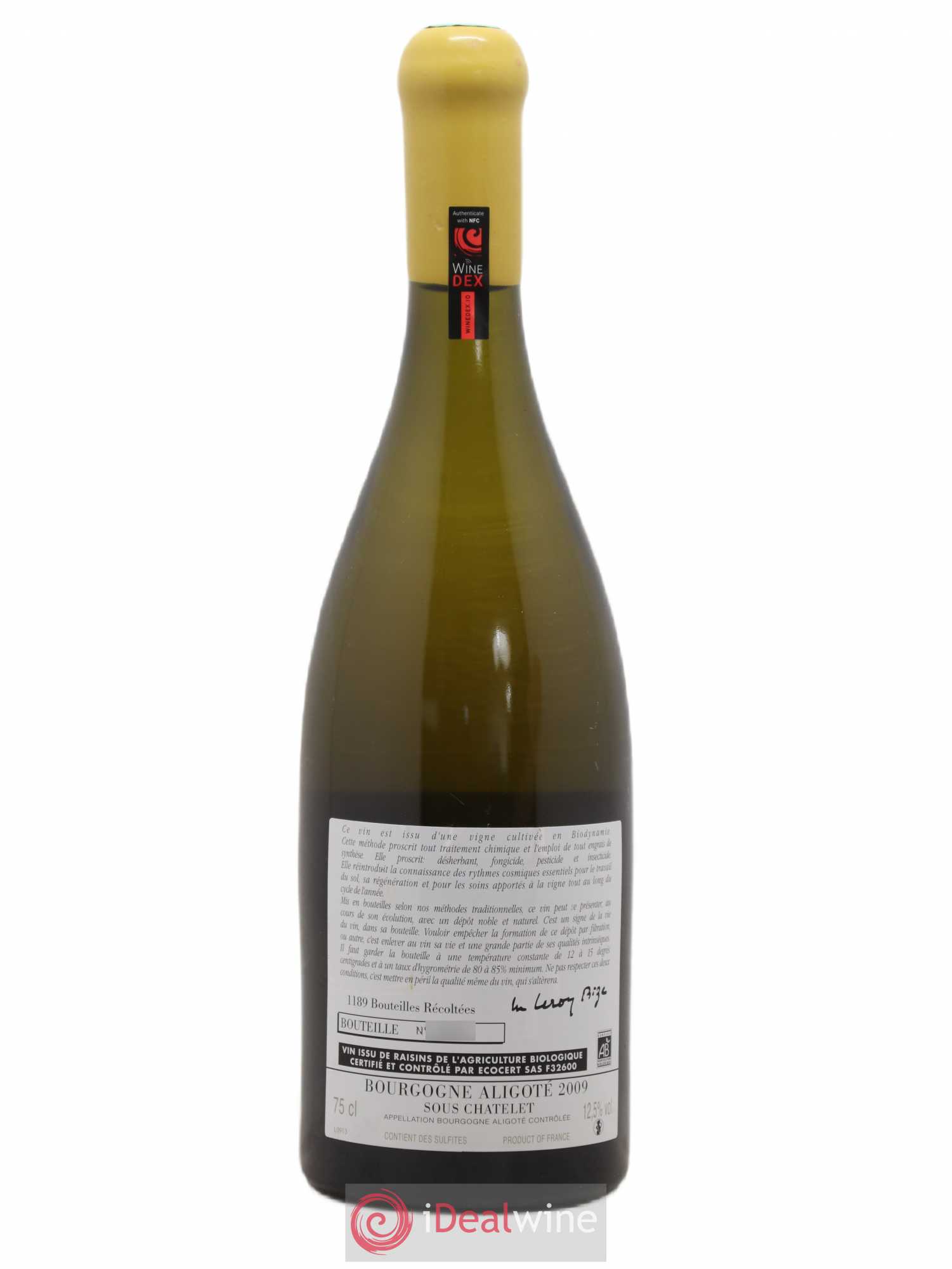 Bourgogne Aligoté Sous Chatelet d'Auvenay (Domaine) 2009 - Lot de 1 bouteille - 1