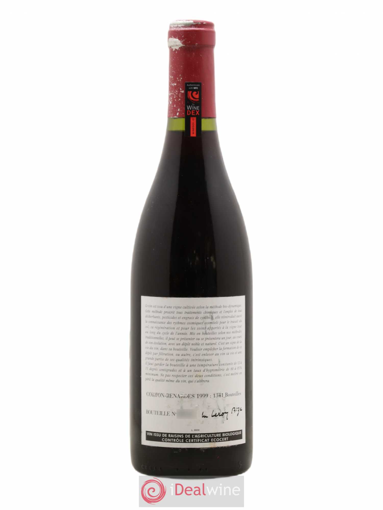 Corton Grand Cru Les Renardes Leroy (Domaine) 1999 - Lot de 1 bouteille - 1