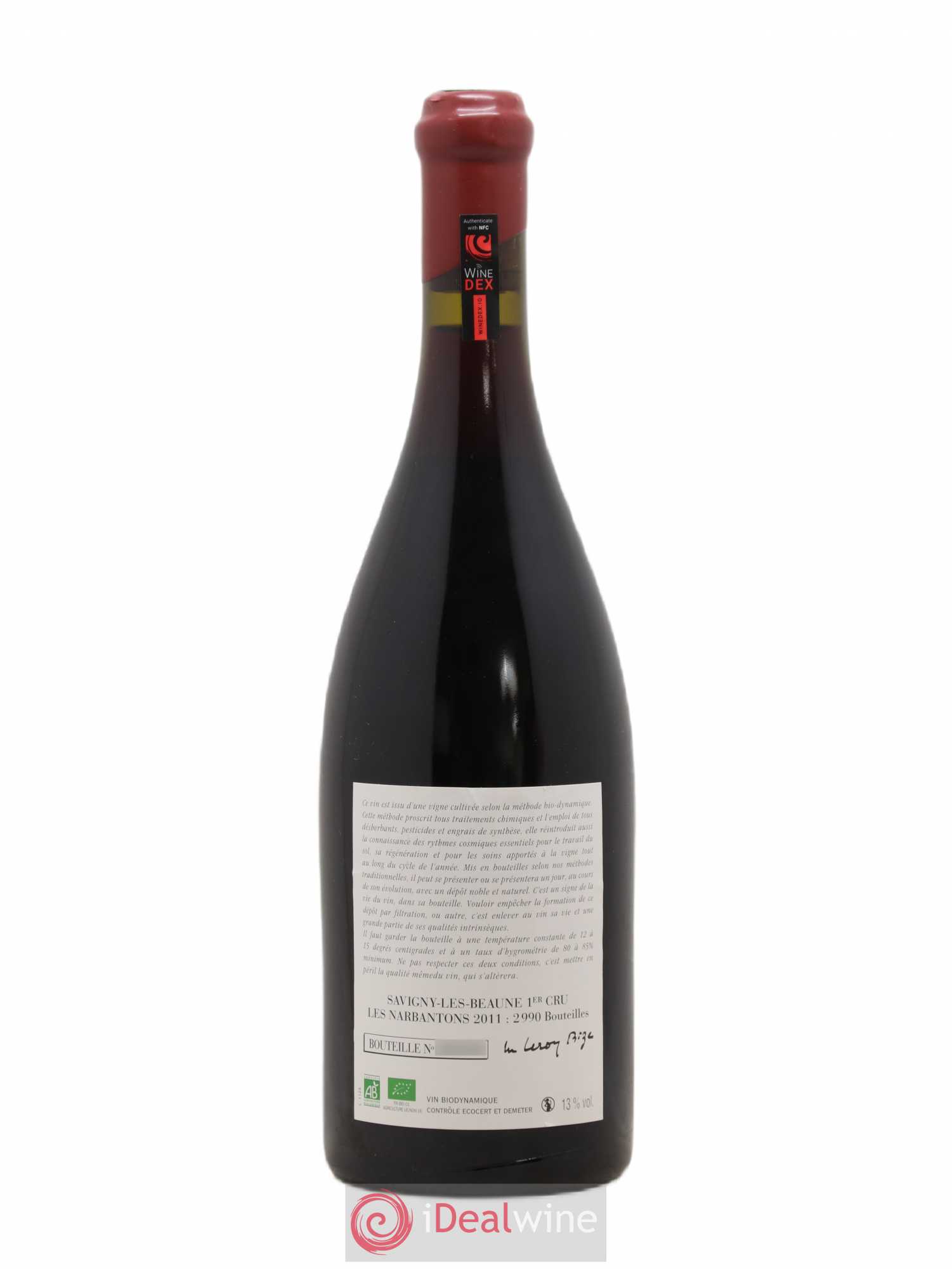 Savigny-lès-Beaune 1er Cru Les Narbantons Leroy (Domaine) 2011 - Lot de 1 bouteille - 1