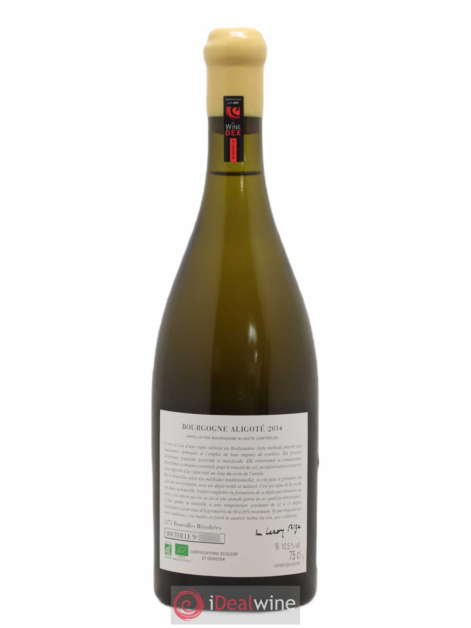 Bourgogne Aligoté Sous Chatelet d'Auvenay (Domaine) 2014 - Lot de 1 bouteille - 1