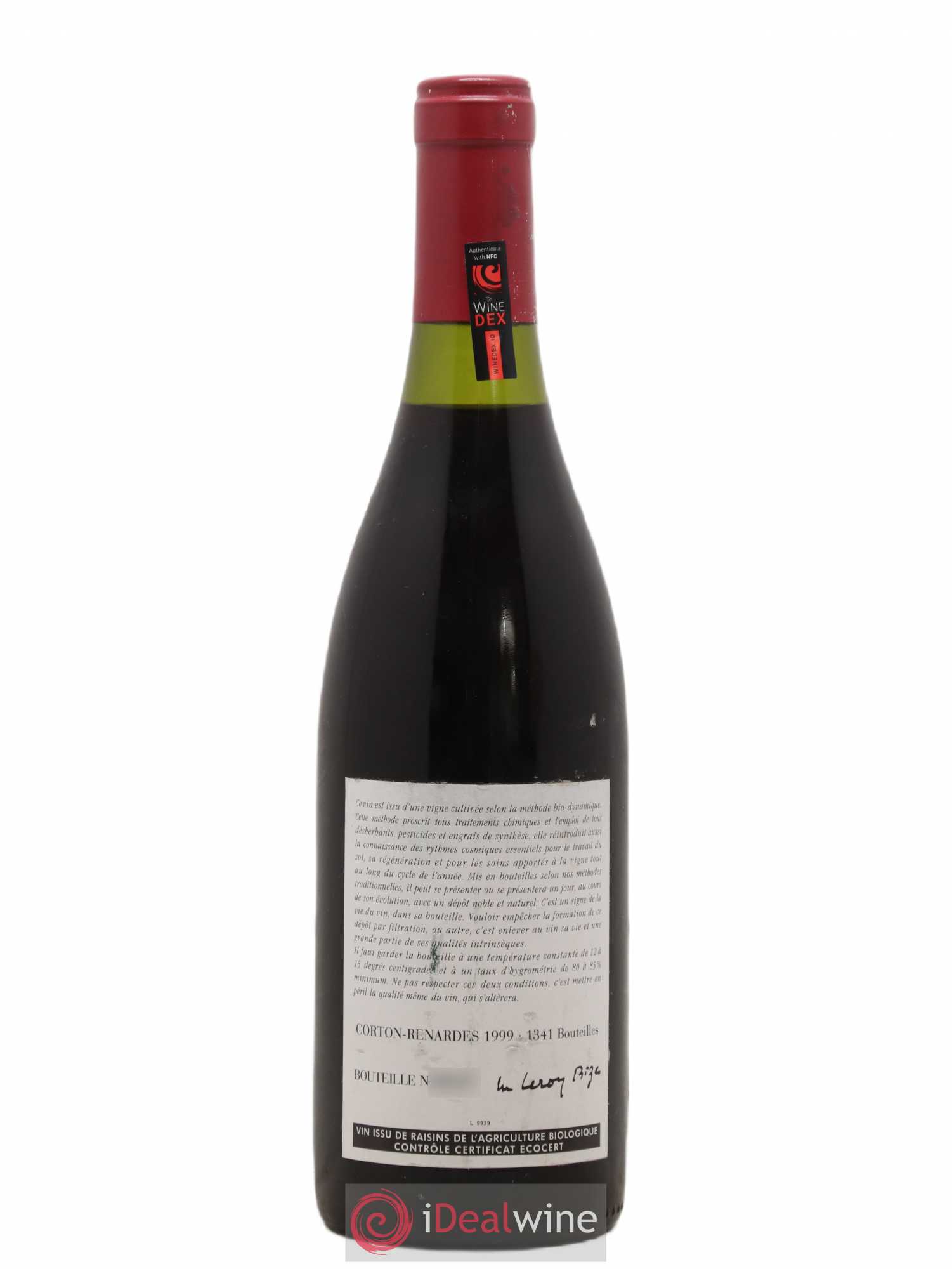 Corton Grand Cru Les Renardes Leroy (Domaine) 1999 - Lotto di 1 bottiglia - 1