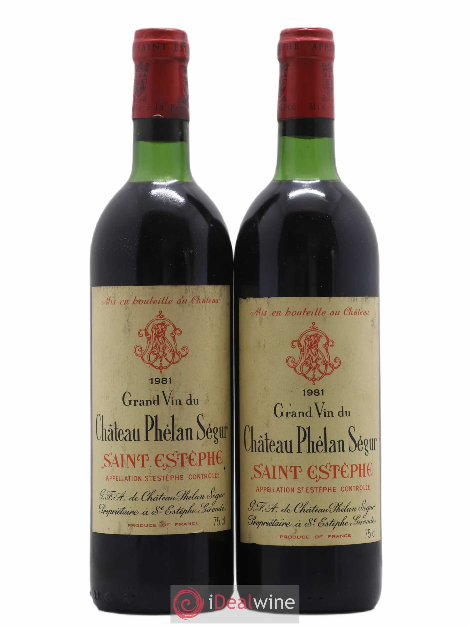 Château Phélan Ségur 1981 - Lot de 2 bouteilles - 0