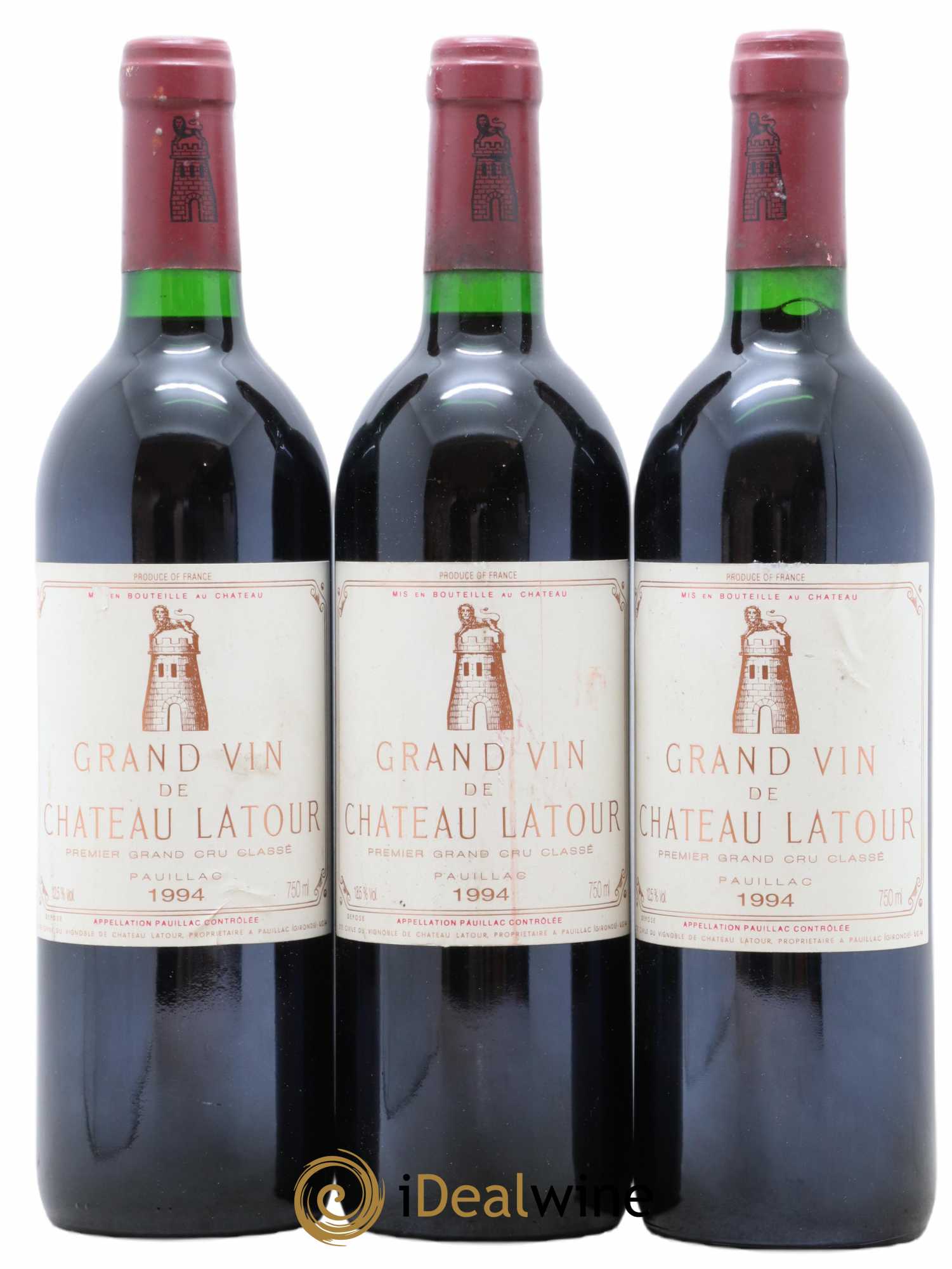 Château Latour 1er Grand Cru Classé 1994 - Lot de 3 bouteilles - 0