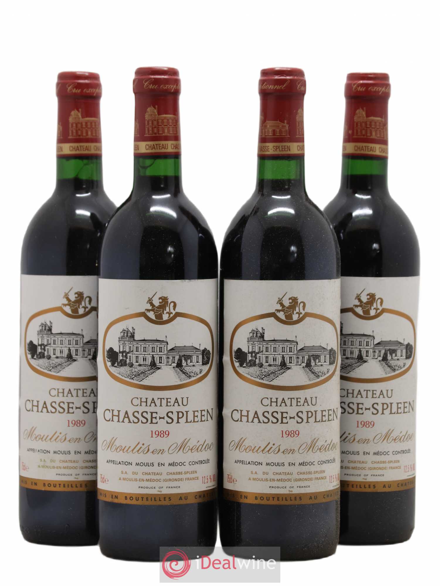 Château Chasse Spleen 1989 - Lot de 4 bouteilles - 0