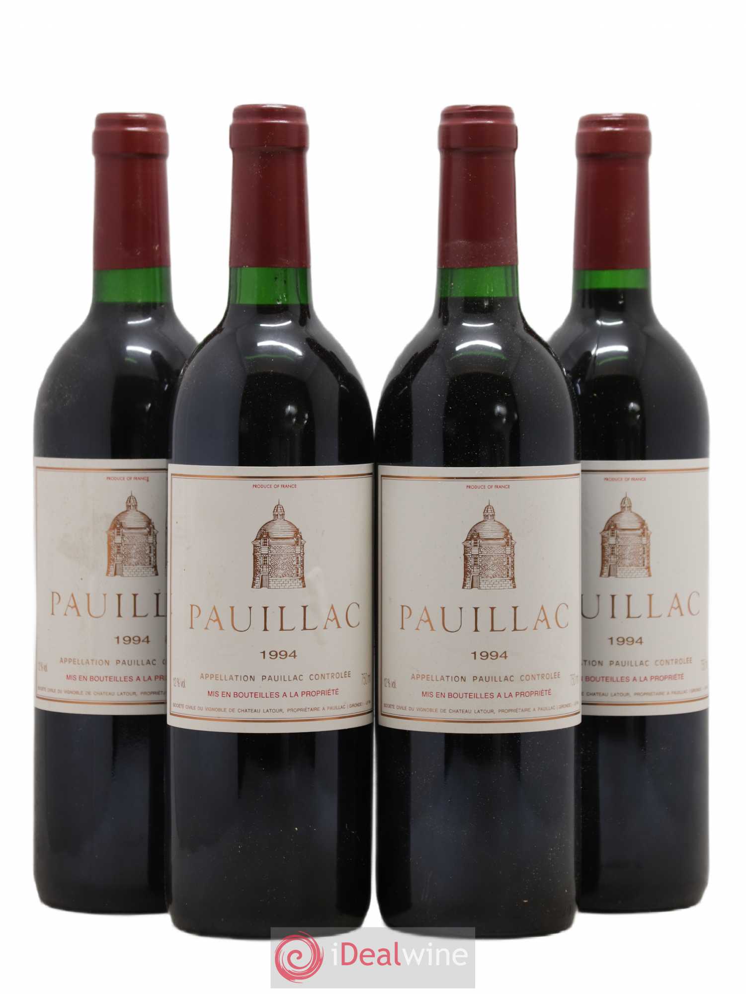 Pauillac de Château Latour 1994 - Lot de 4 bouteilles - 0
