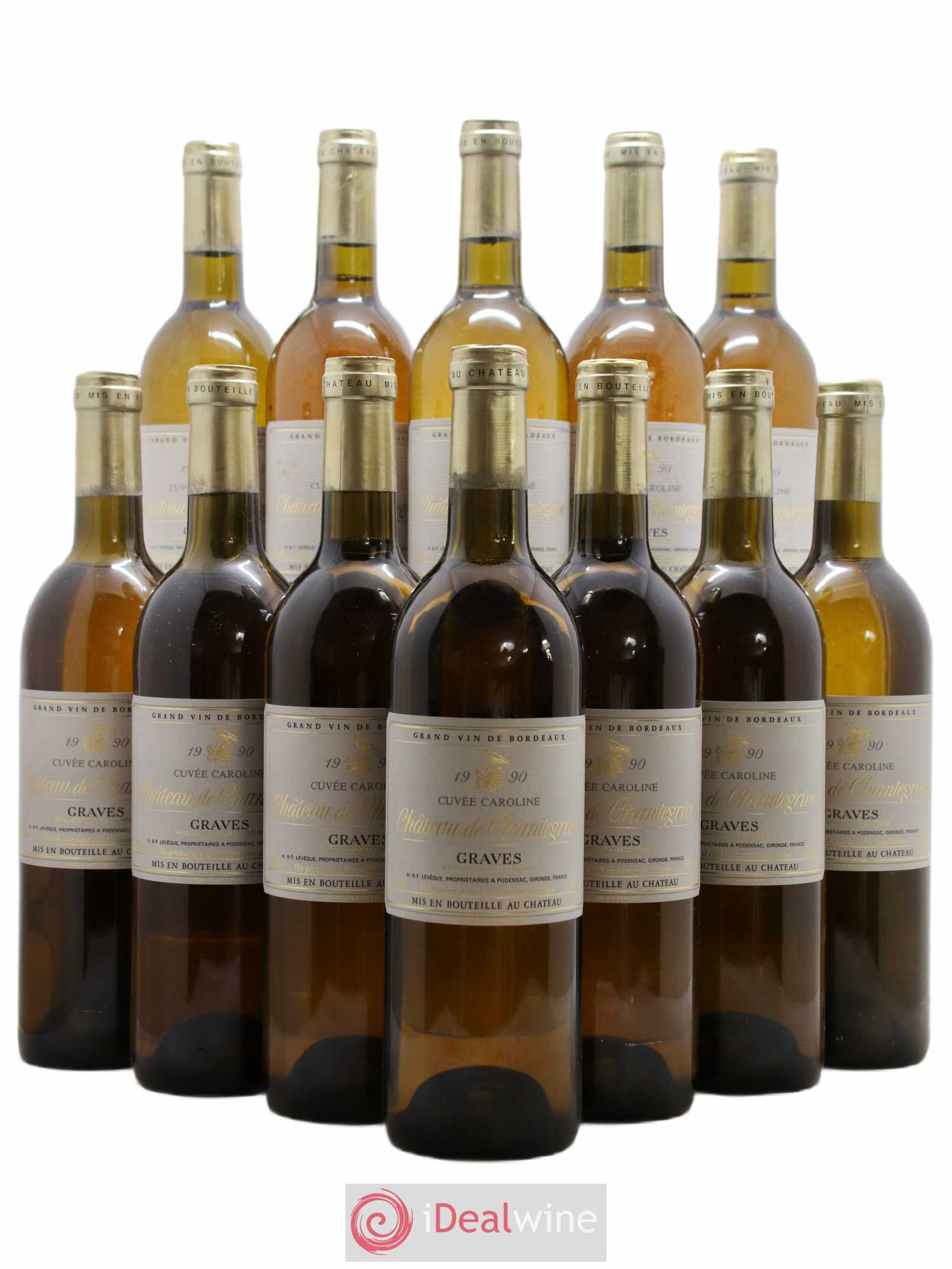 Château de Chantegrive Cuvée Caroline 1990 - Lot de 12 bouteilles - 0
