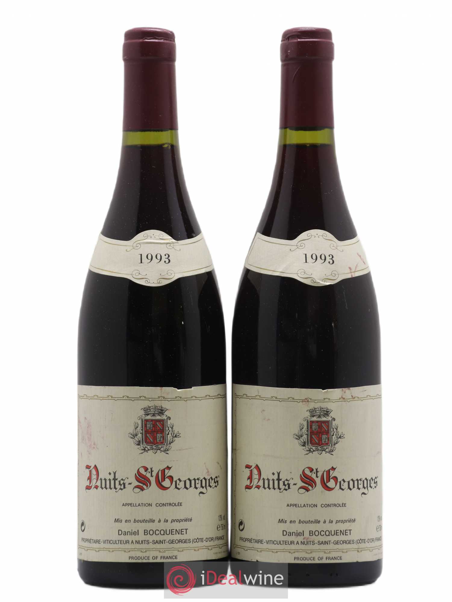 Nuits-Saint-Georges Daniel Bocquenet 1993 - Lot de 2 bouteilles - 0