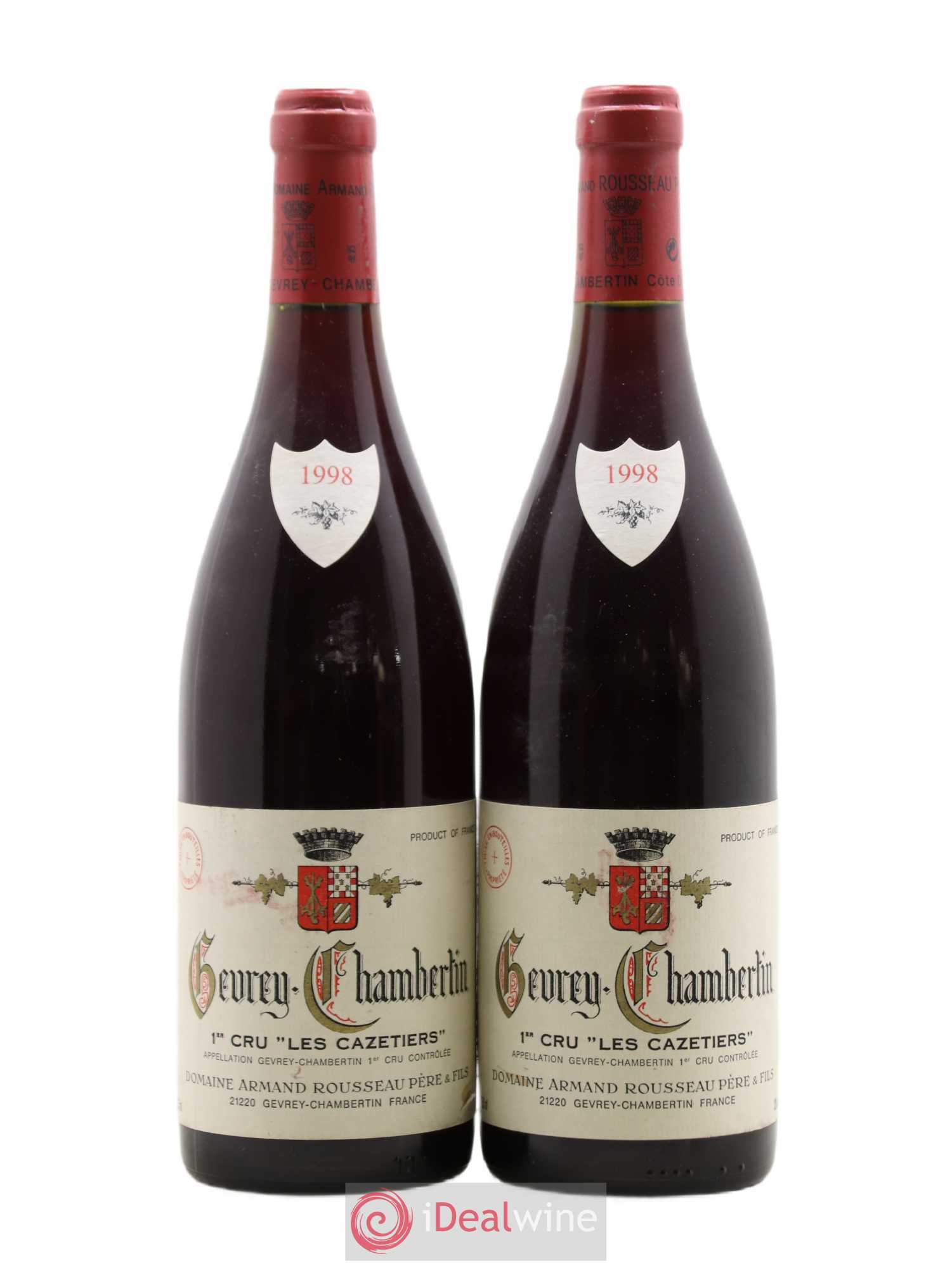 Gevrey-Chambertin 1er Cru Les Cazetiers Armand Rousseau (Domaine) 1998 - Lot de 2 bouteilles - 0