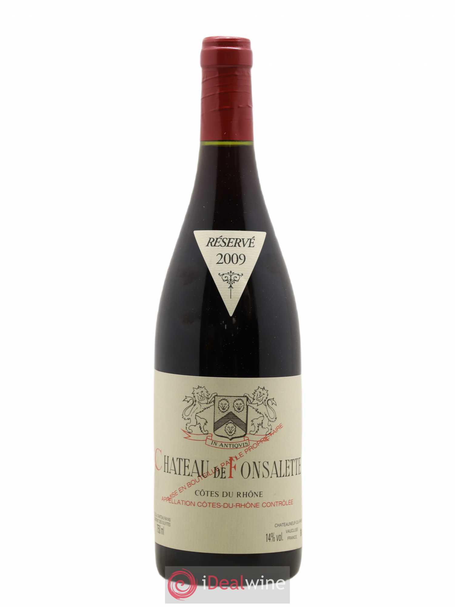 Côtes-du-Rhône Château de Fonsalette Emmanuel Reynaud 2009 - Lot de 1 bouteille - 0