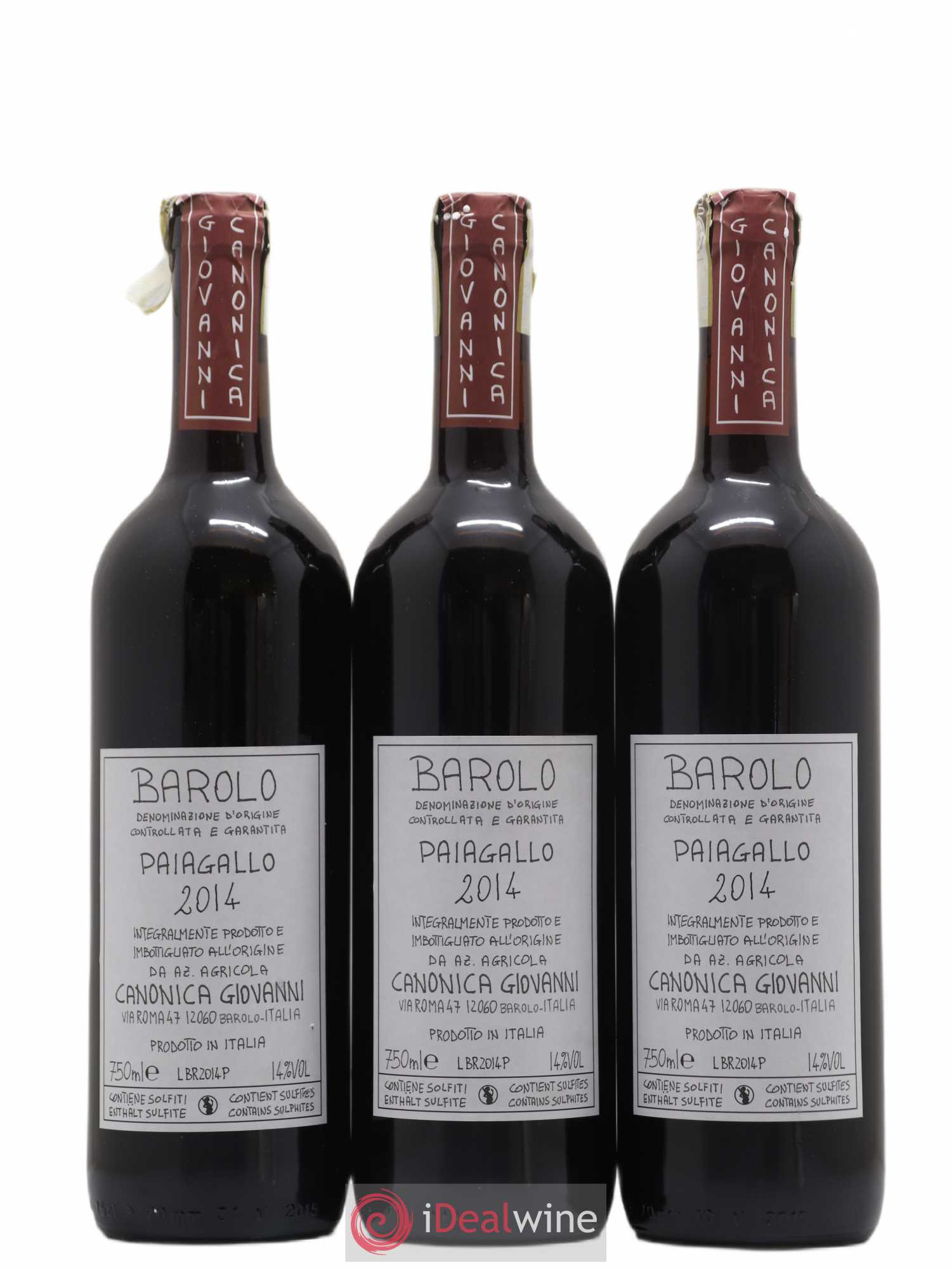 Barolo DOCG Paiagallo Giovanni Canonica 2014 - Lot de 6 bouteilles - 2