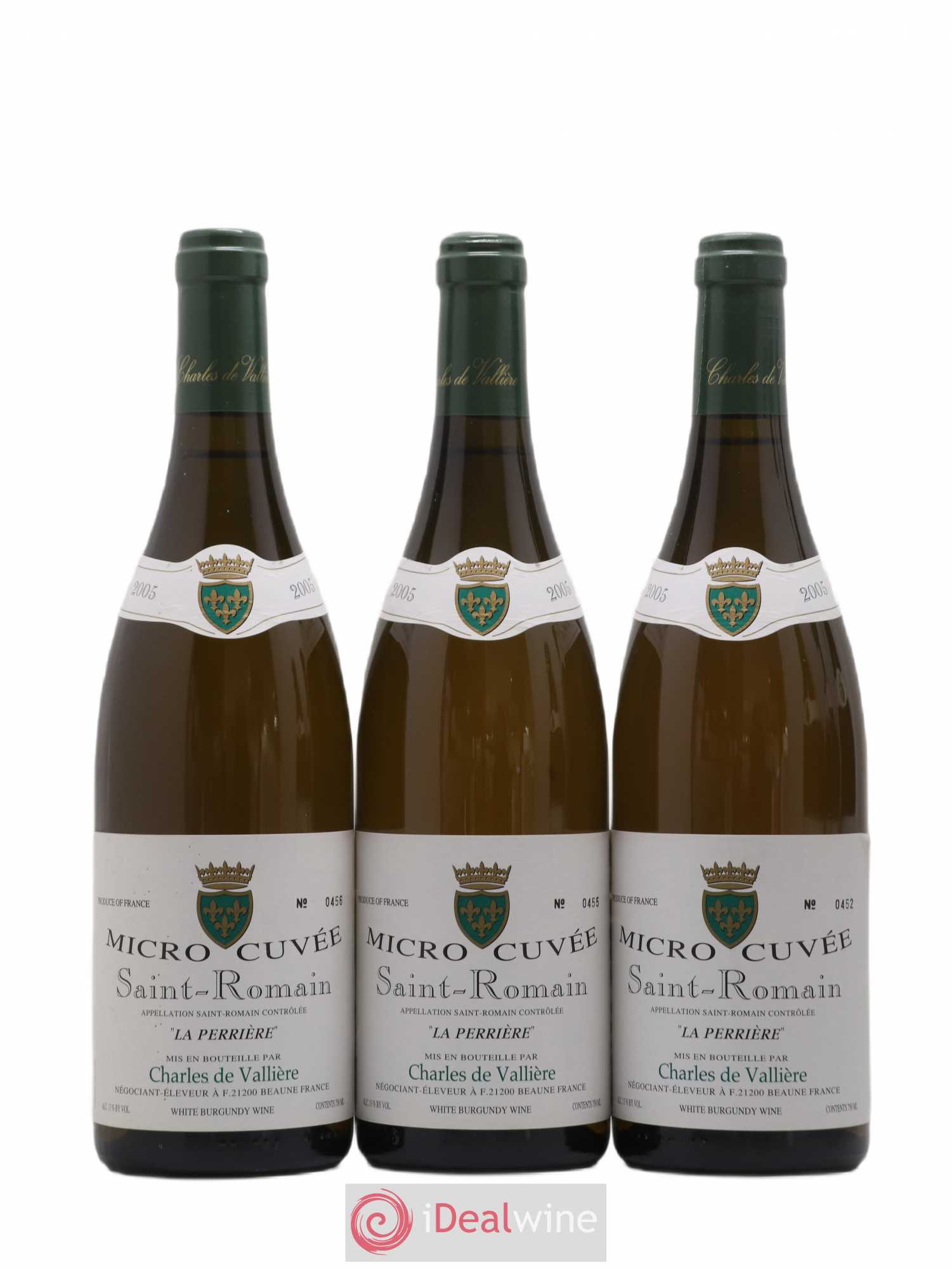 Saint-Romain La Perrière Charles de Vallière 2005 - Lot of 6 bottles - 1