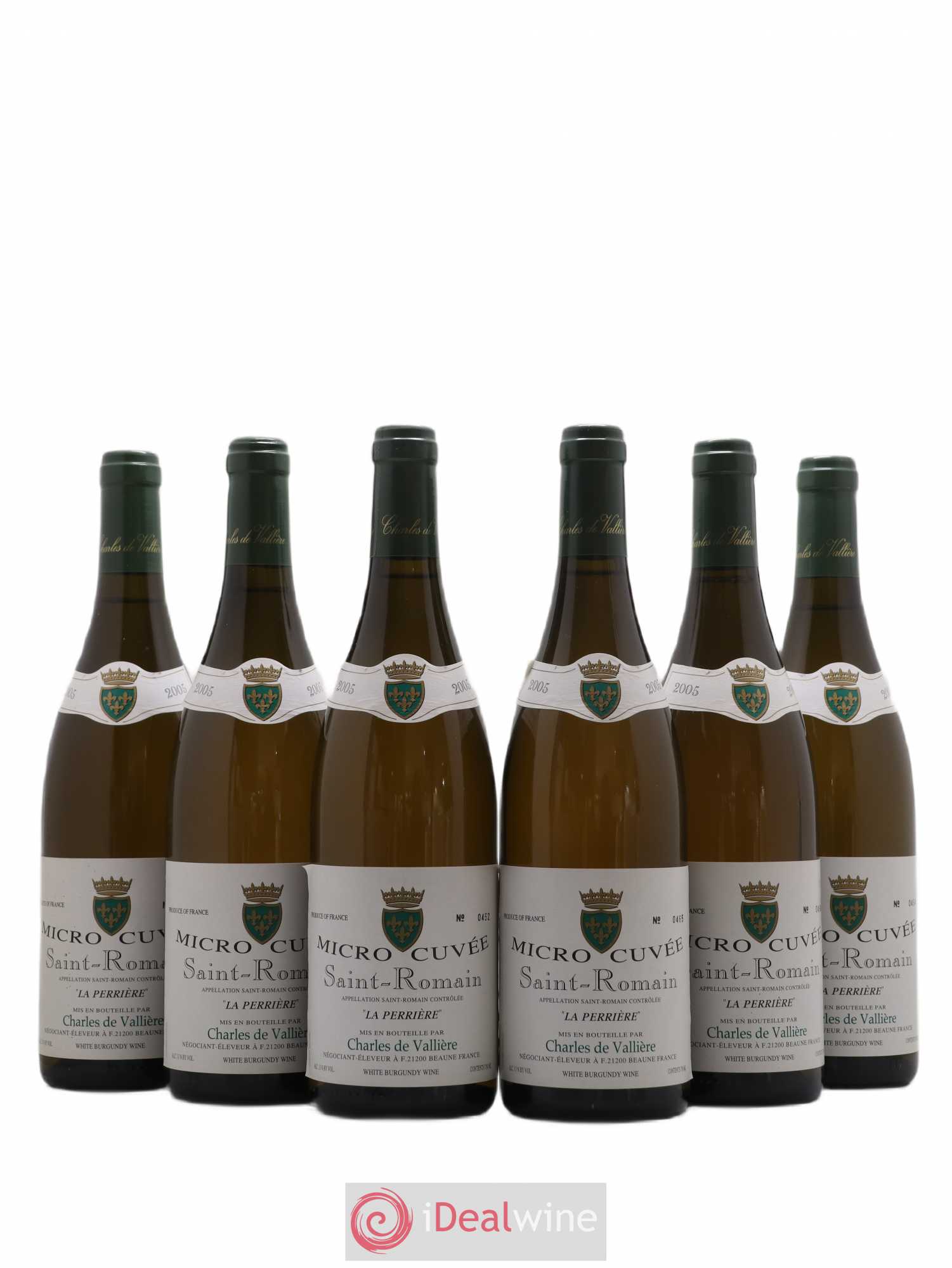 Saint-Romain La Perrière Charles de Vallière 2005 - Lot of 6 bottles - 0