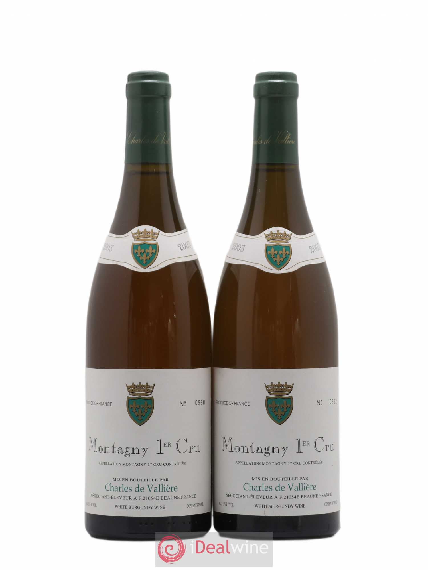 Montagny 1er Cru Charles de Vallière 2003 - Posten von 2 Flaschen - 0