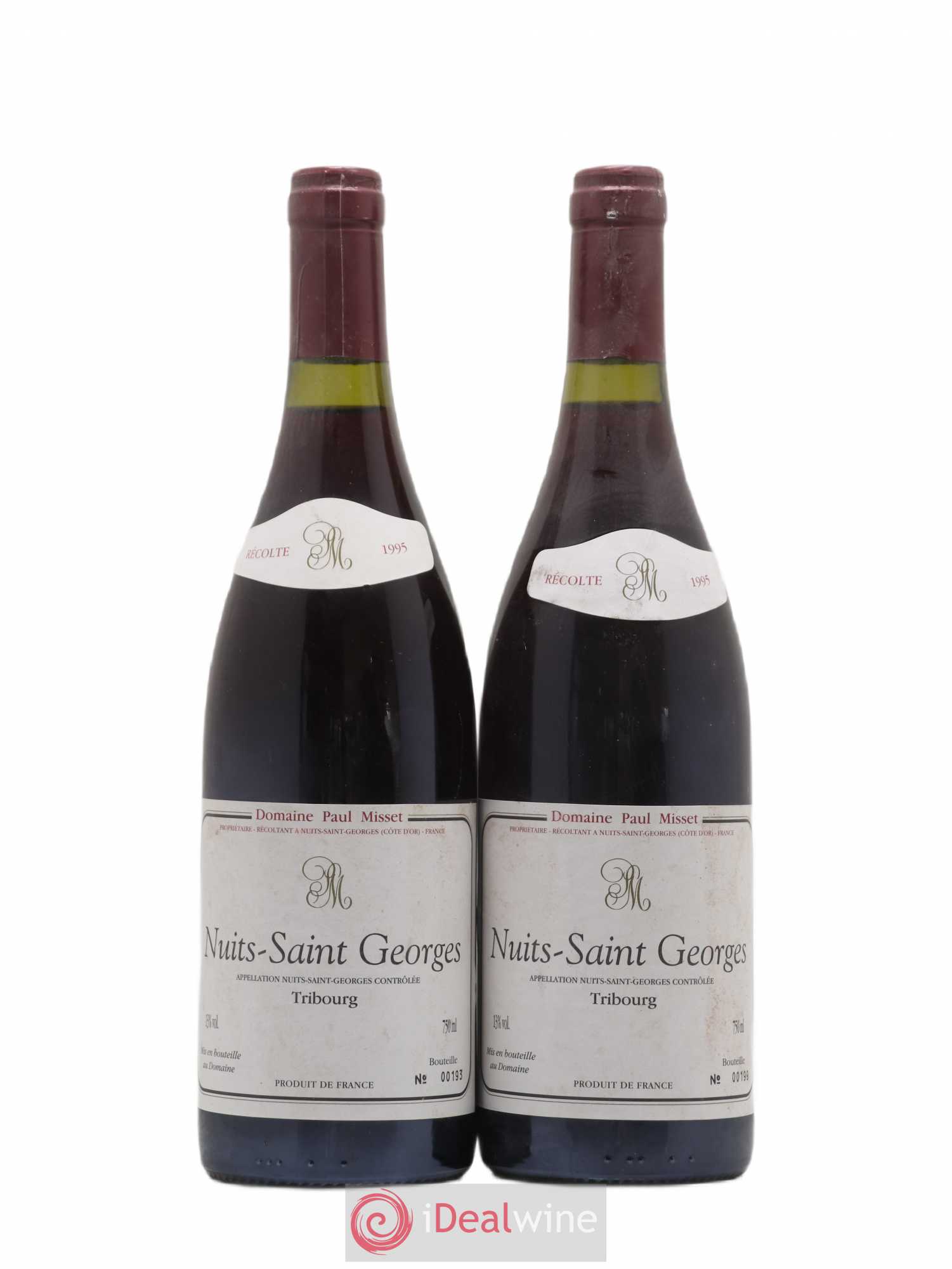 Nuits-Saint-Georges Tribourg Domaine Paul Misset 1995 - Posten von 2 Flaschen - 0