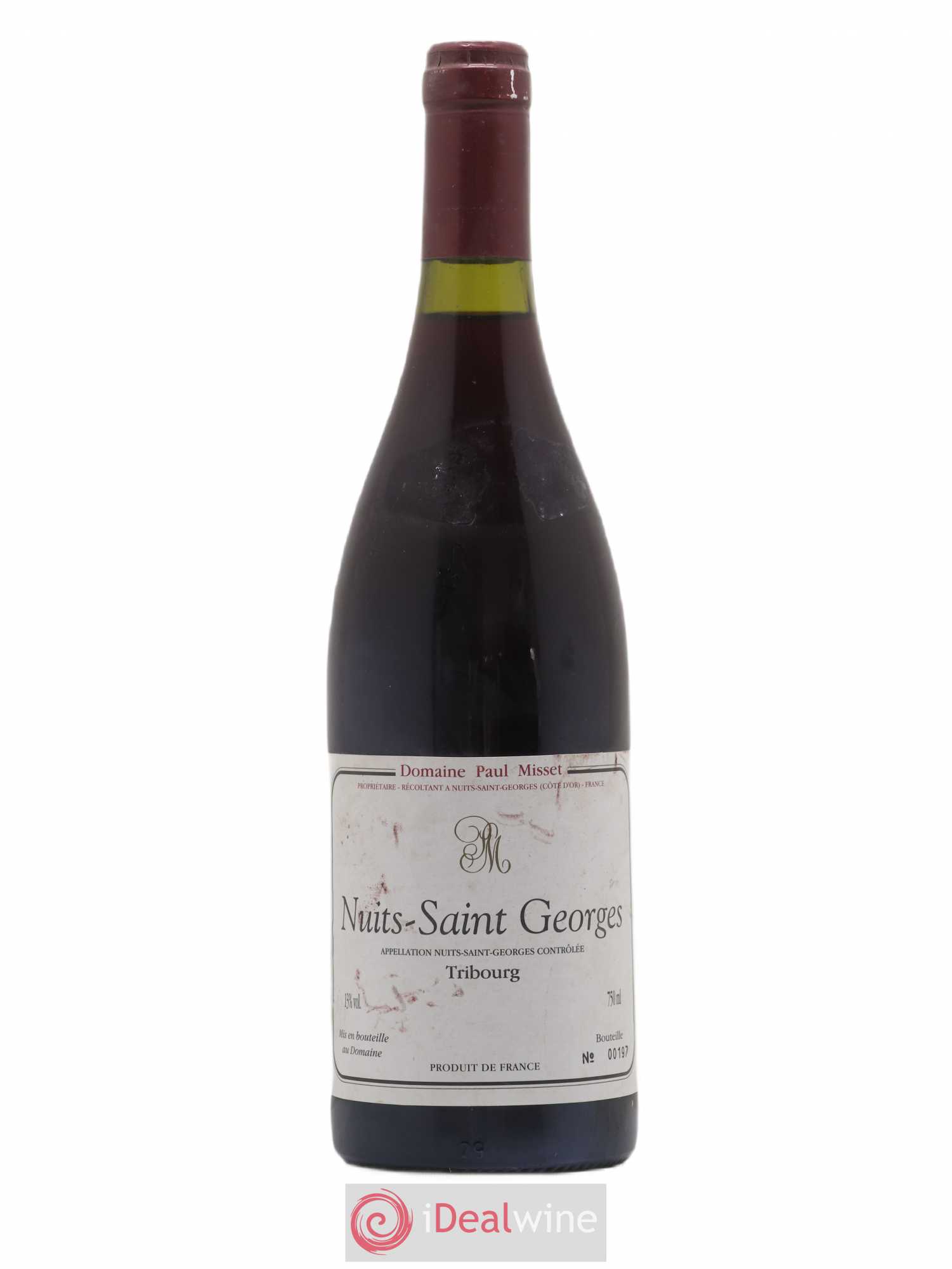 Nuits-Saint-Georges Tribourg Domaine Paul Misset (sans prix de réserve) - Posten von 1 Flasche - 0