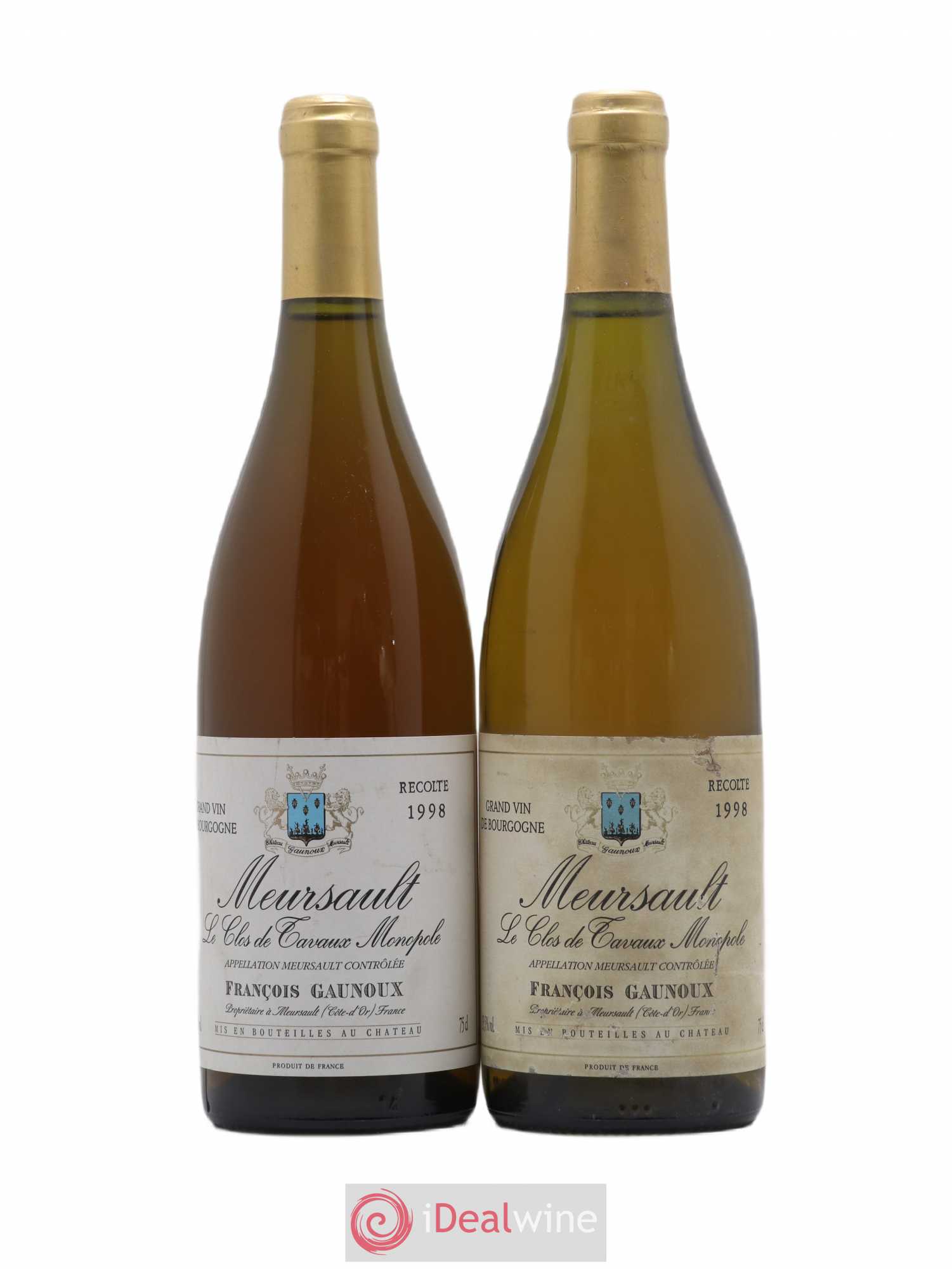 Meursault 1er Cru Clos de Tavaux Monopole Francois Gaunoux 1998 - Posten von 2 Flaschen - 0