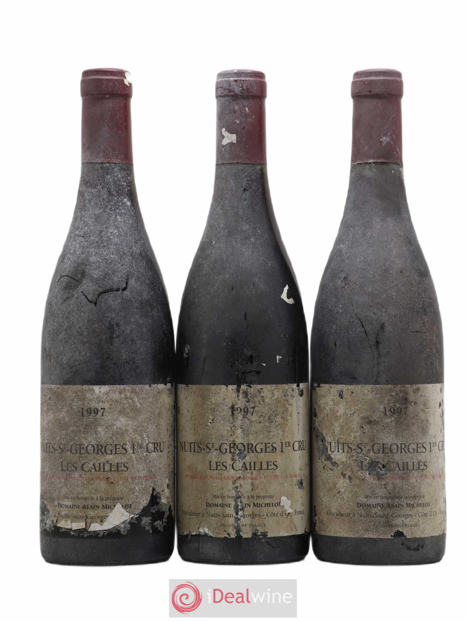 Nuits-Saint-Georges 1er Cru Les Cailles domaine Alain Michelot 1997 - Posten von 3 Flaschen - 0