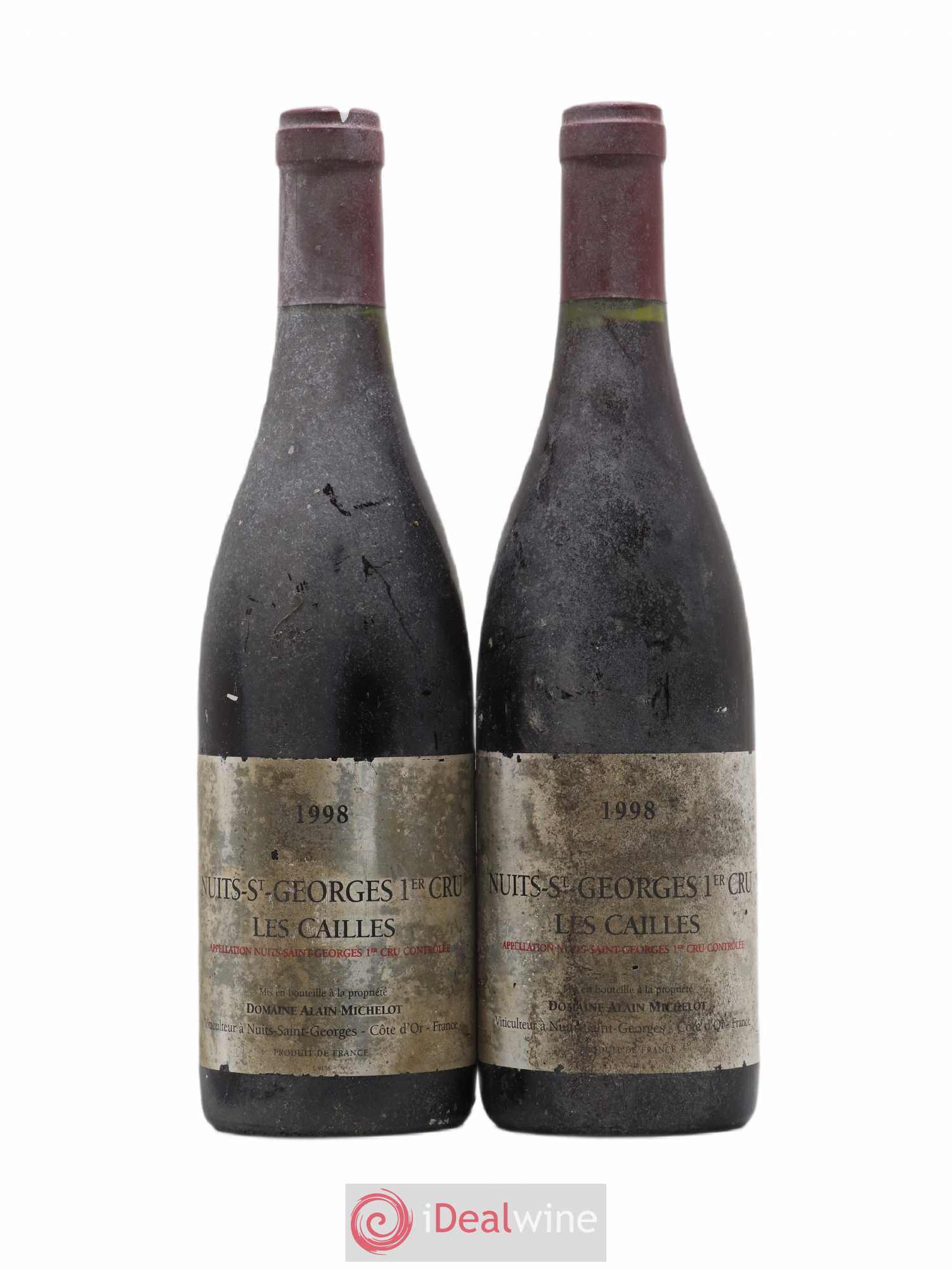 Nuits-Saint-Georges 1er Cru Les Cailles domaine Alain Michelot 1998 - Posten von 2 Flaschen - 0