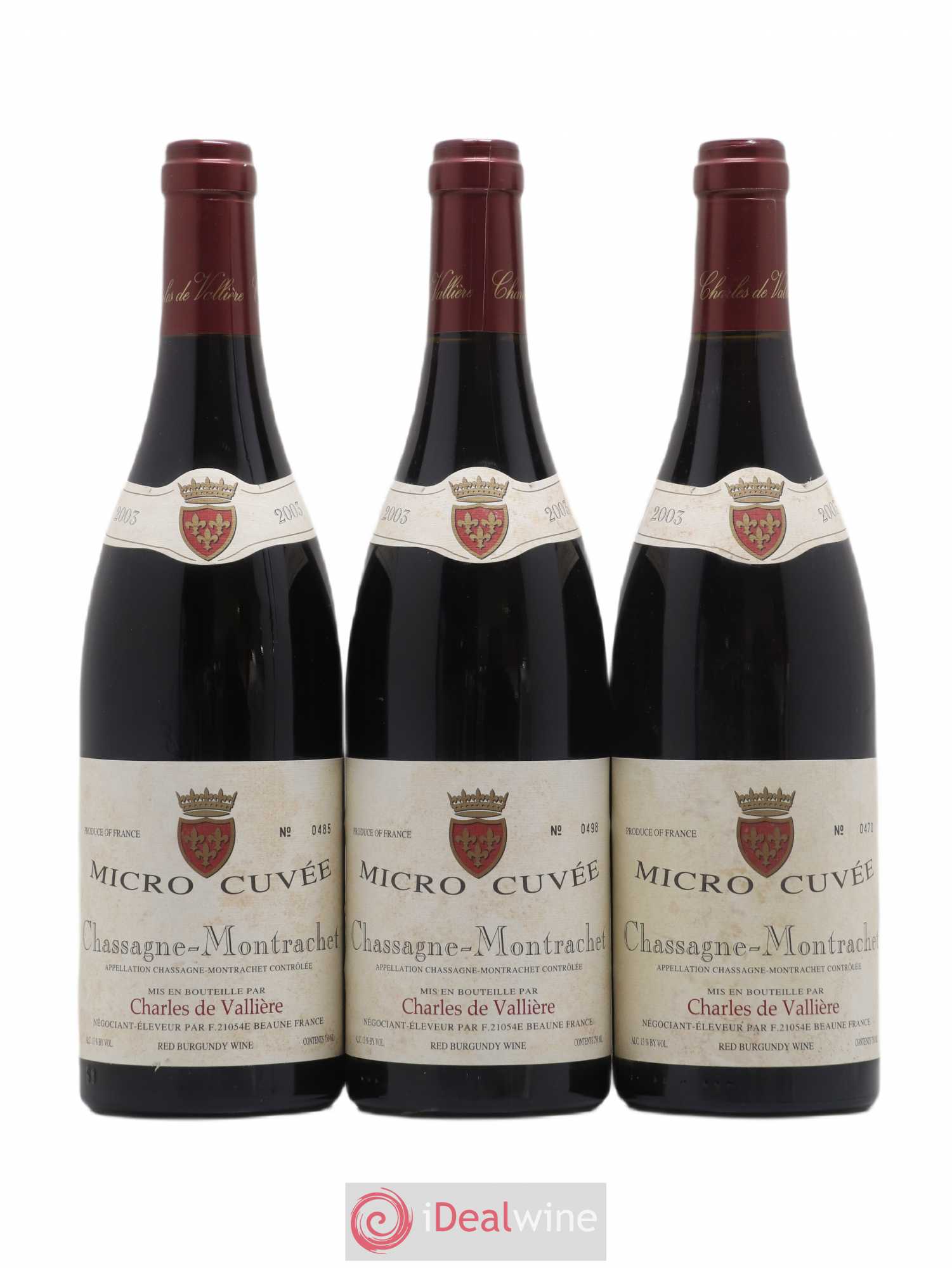 Chassagne-Montrachet Micro Cuvée Charles de Vallière 2003 - Posten von 3 Flaschen - 0